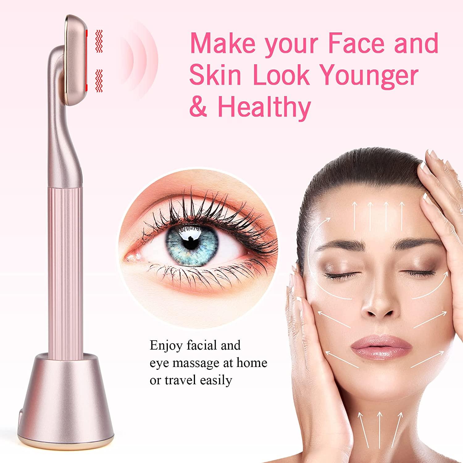 USUIE 4 in 1 Facial Wand Red Light Therapy Facial Massager for Face