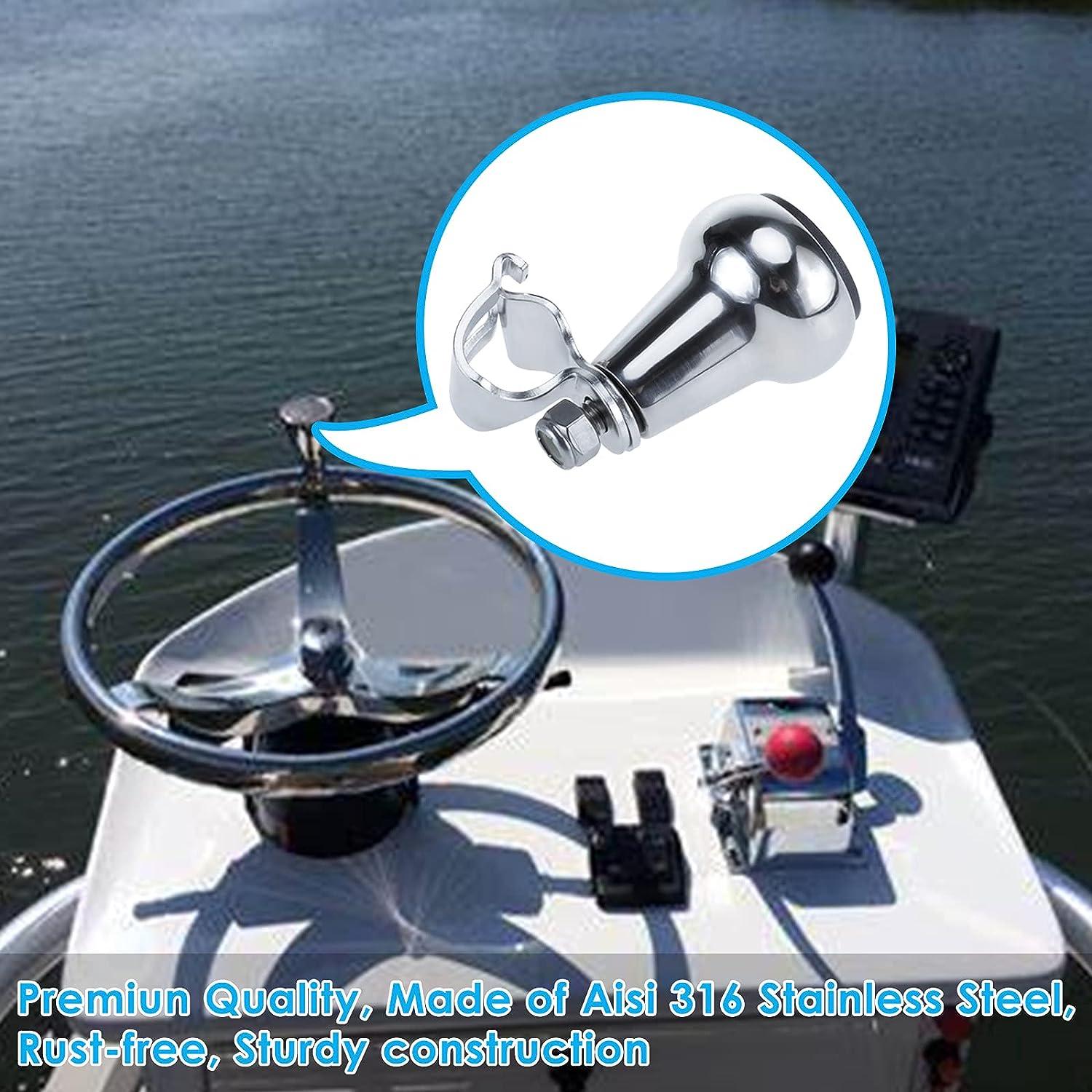 Amarine Made AISI 316 Stainless Steel Marine Boat Steering Wheel Knob
