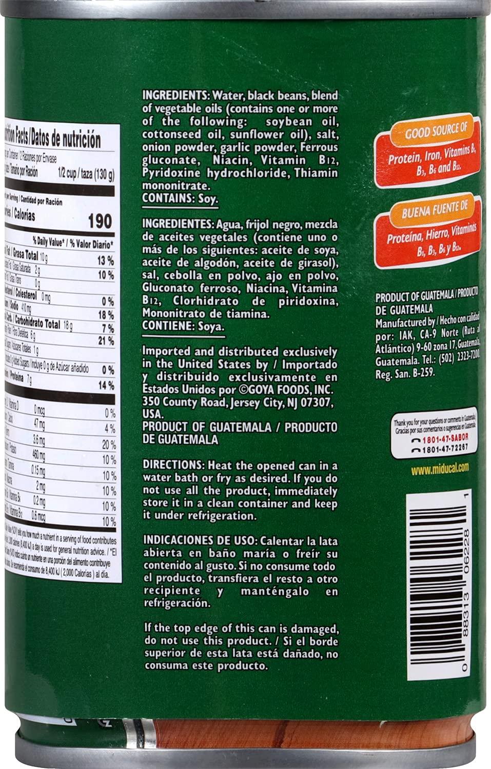 Goya Foods Ducal Refried Black Beans 11oz (Pack of 24) Authentic