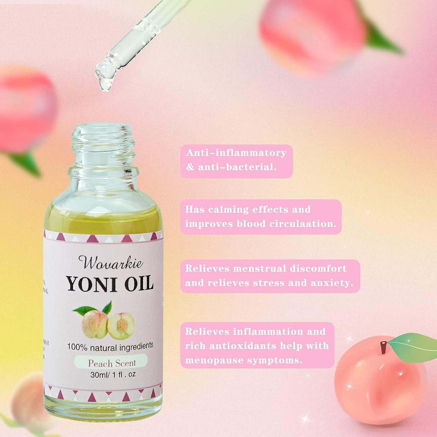 2 Packs Yoni Essential Oil for Women 1 fl oz/30 ml Feminine Oil Intimate  Deodorant for Women Eliminates Odor and Restores Ph Balanced 100% Natural  Feminine Serum Made with Peach Essential Oils
