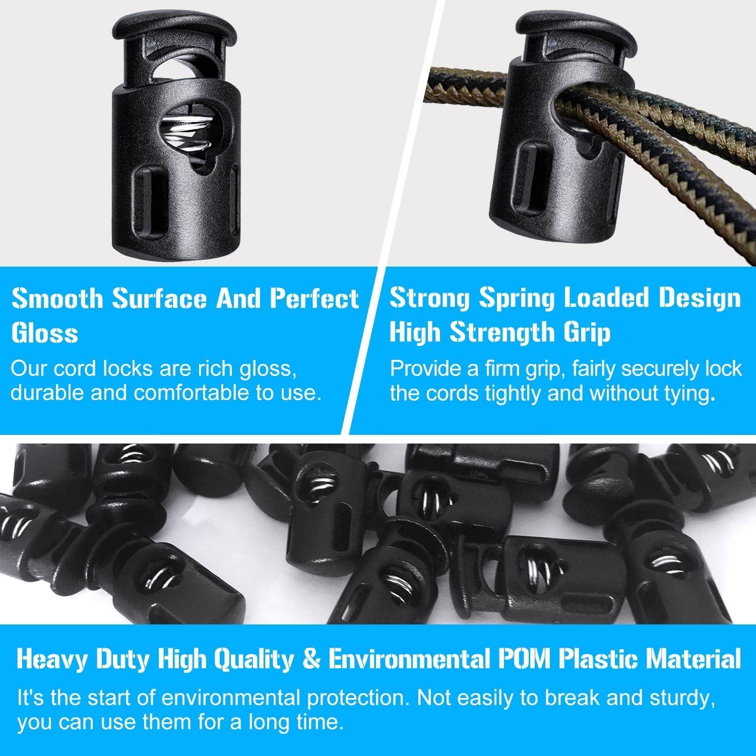 Wholesale Iron Spring Eco-Friendly Plastic Cord Locks 