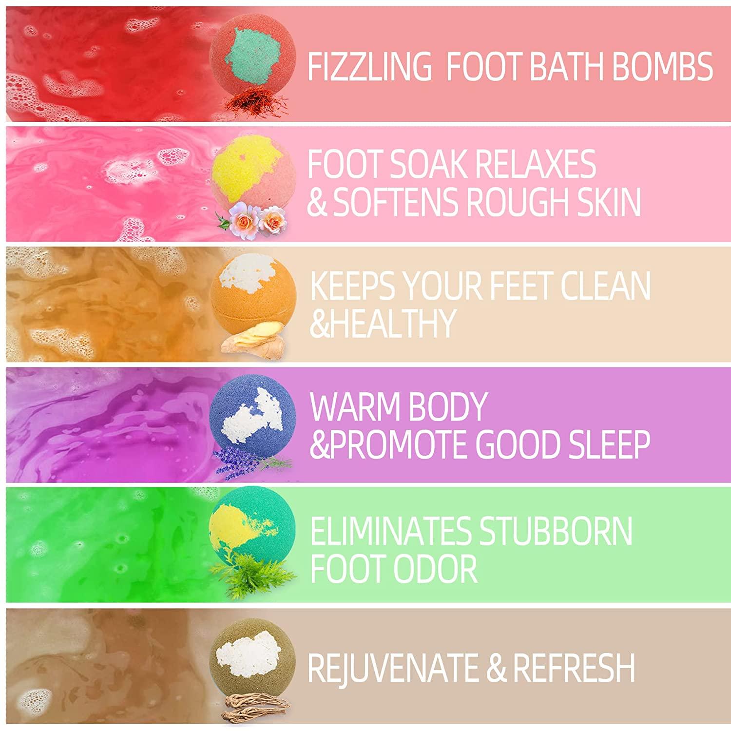 Foot Bath Bombs 12 Foot Soak with Bath Salt,Foot Spa Bomb
