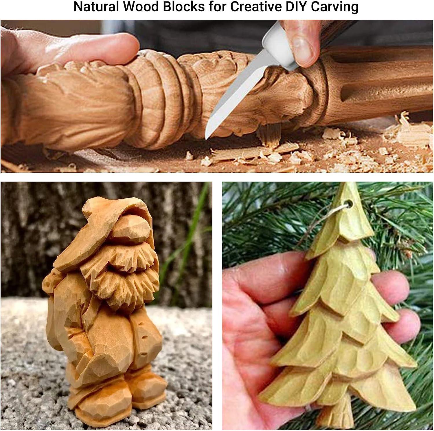  Wood Carving Tools 20PCS Santa Face DIY Whittling Kit