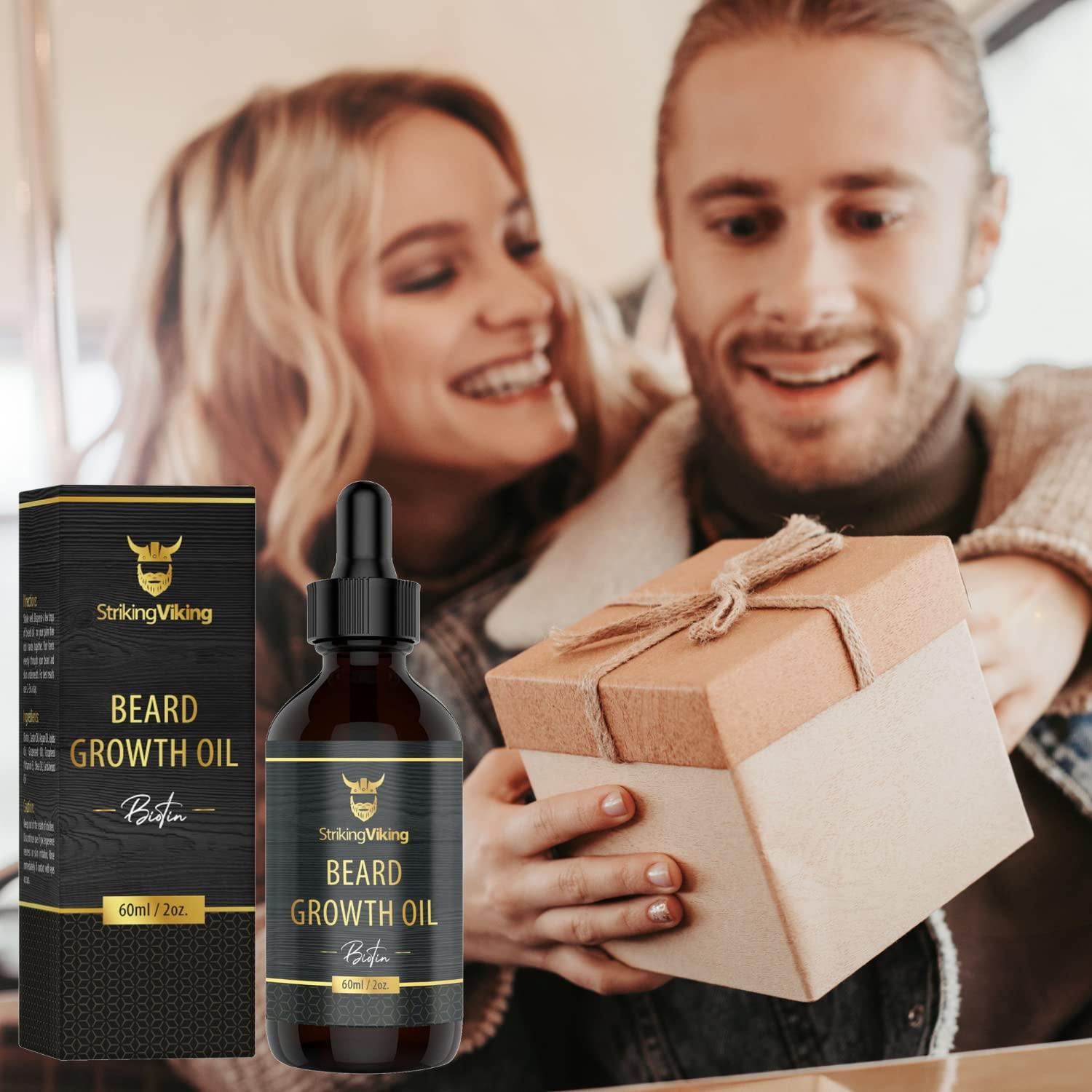 Striking Viking Beard Growth Oil with Biotin 2 Fl Oz, Sandalwood