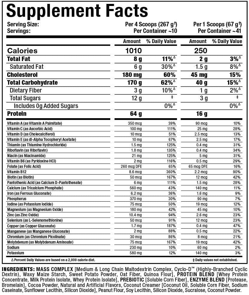 ALLMAX Nutrition QuickMass Rapid Mass Gain Catalyst Chocolate Peanut