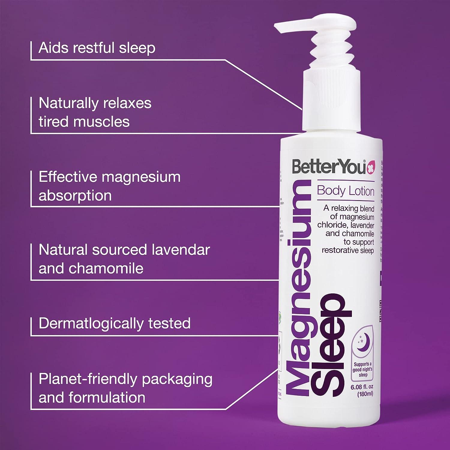 BetterYou Magnesium Sleep Mineral Lotion Relaxing and Soothing Body