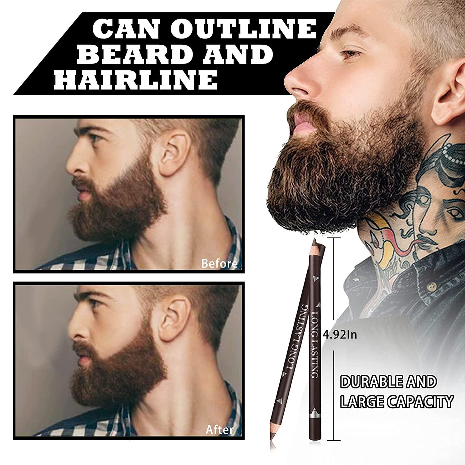 NewBang 12PCS Barber Pencil Hairline Pencils Beard Guide Beard Outliner Pencils with Sharpener
