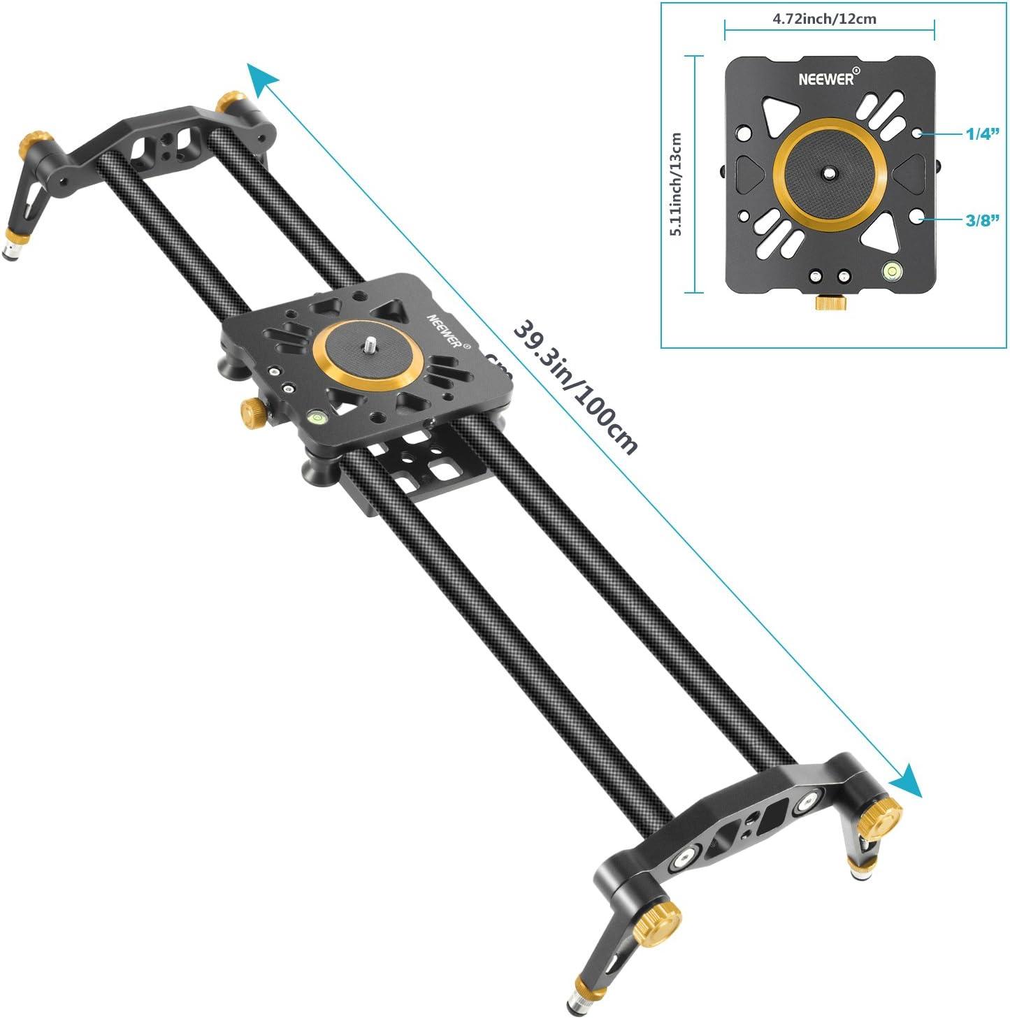 NEEWER 39.4 inches/100 Centimeters Carbon Fiber Camera Slider