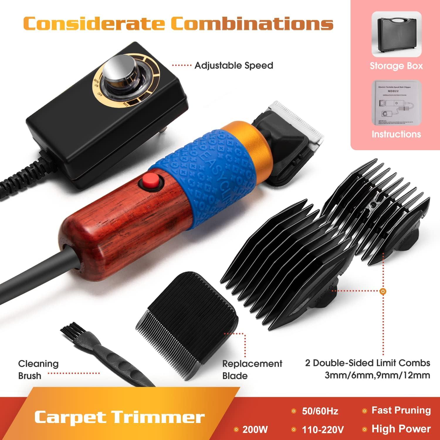 Carpet Trimmer Electriclow Noise Adjustable Speed Multifunctional Carpet Trimmer Tufting Carving