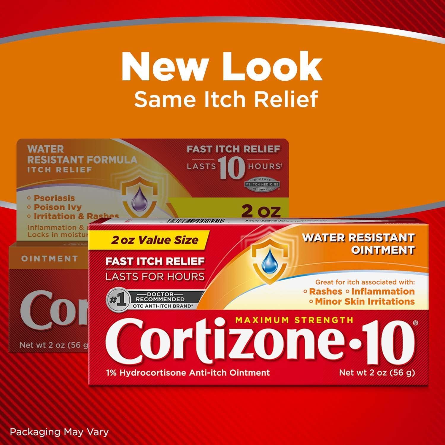 Cortizone10 Maximum Strength Water Resistant AntiItch Ointment, 1 Hydrocortisone, 2 oz.
