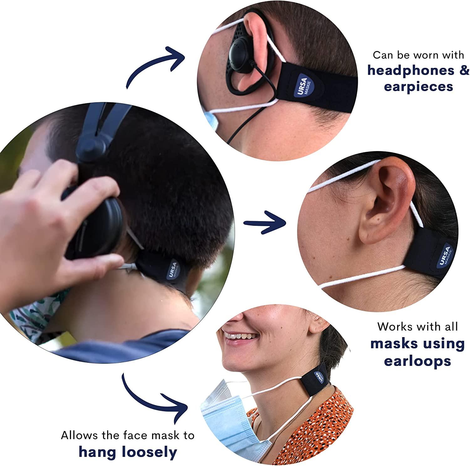 Maskie Face Mask Holder, UltraLight and Breathable Mask Ear Saver with