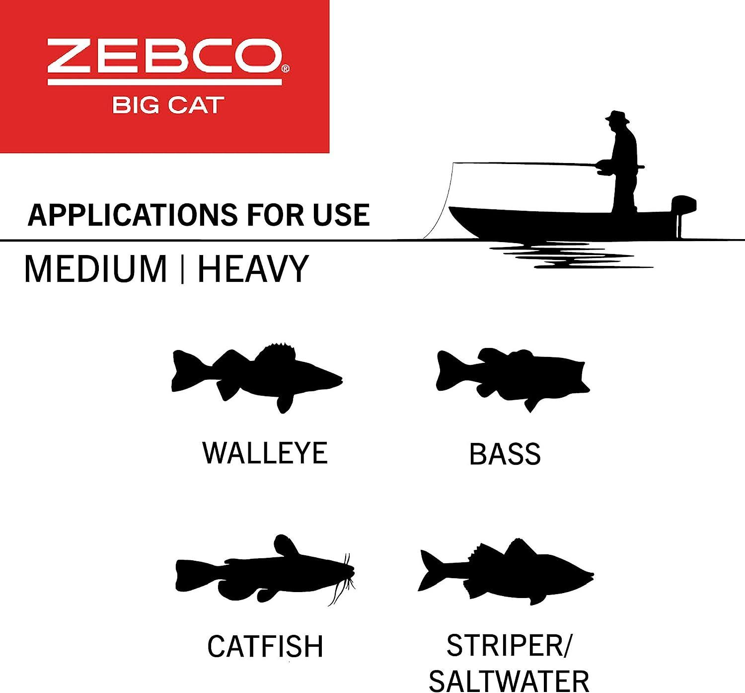 Zebco Big Cat Casting Fishing Rod, 7-Foot 2-Piece Fiberglass