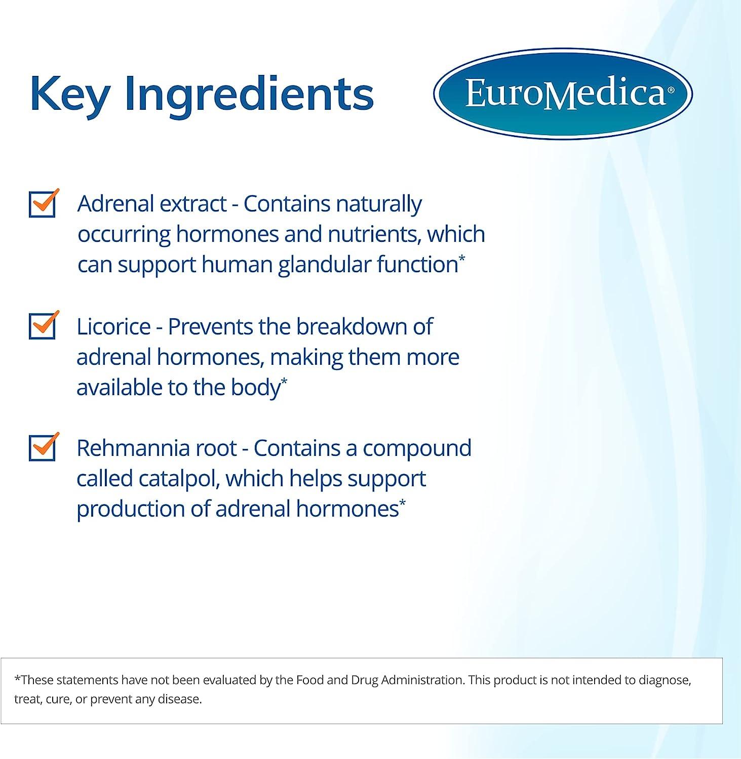 EuroMedica Adrenaplex 60 Capsules Adrenal Gland Function Supplement