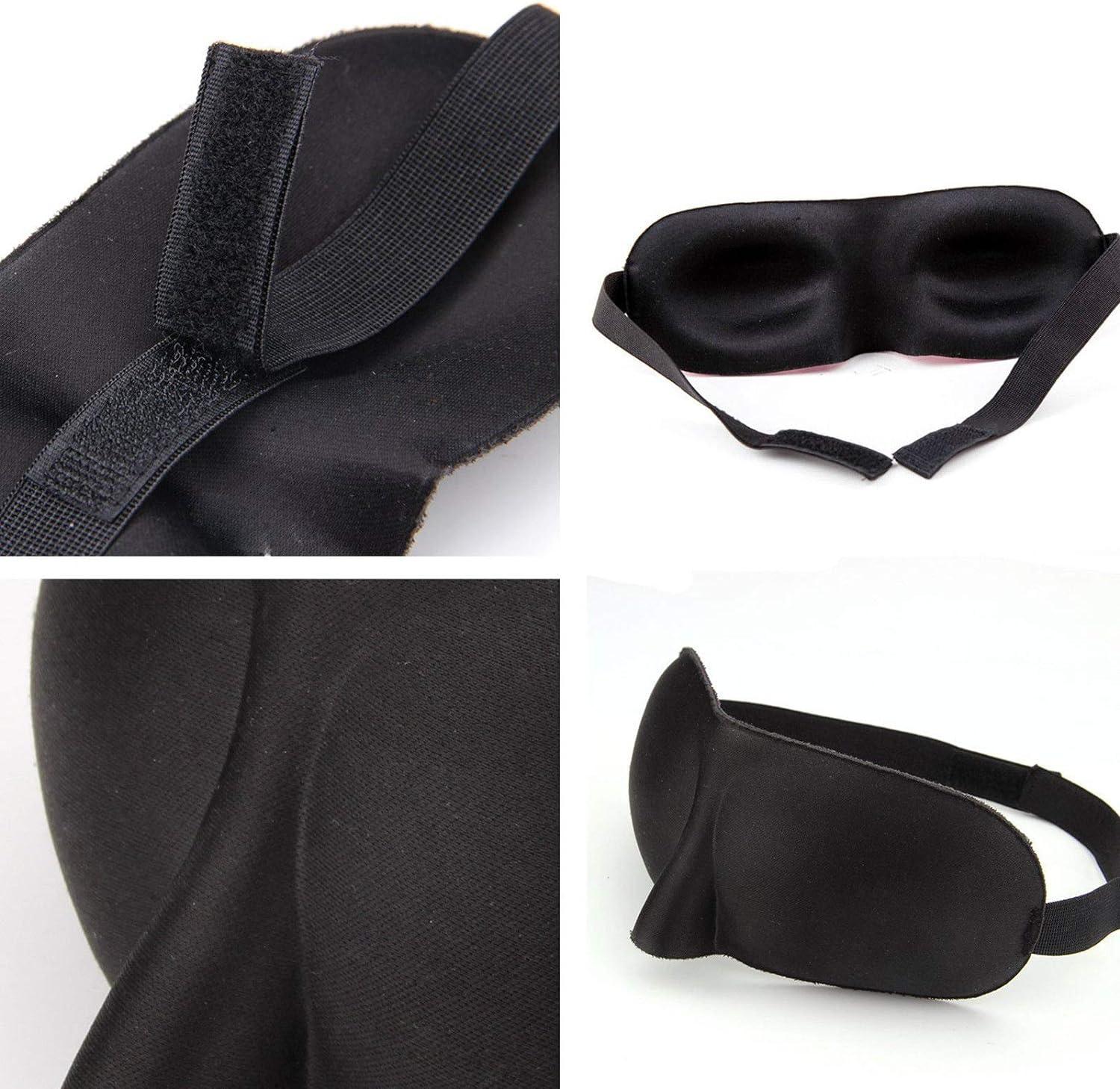 Glamza 3D Sleeping Padded Eye Mask Black1 Units