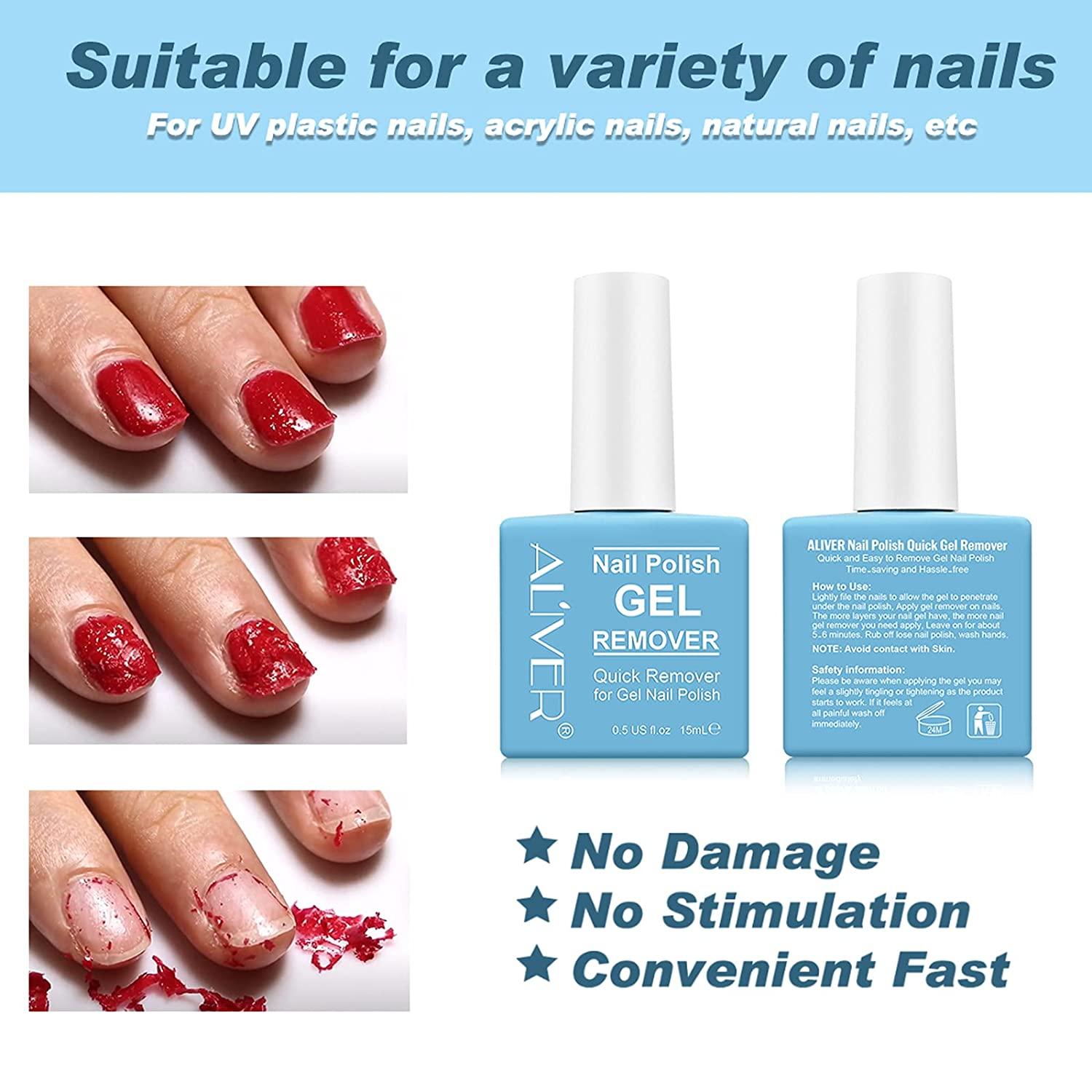 Gel Nail Polish Remover, Professional Remove Gel Nail Polish, gel polish  remover for nails, No Need for Foil, Quick & Easy Polish Remover In 2-3  Minutes, No Need Soaking Or Wrapping-15ml 1PCS