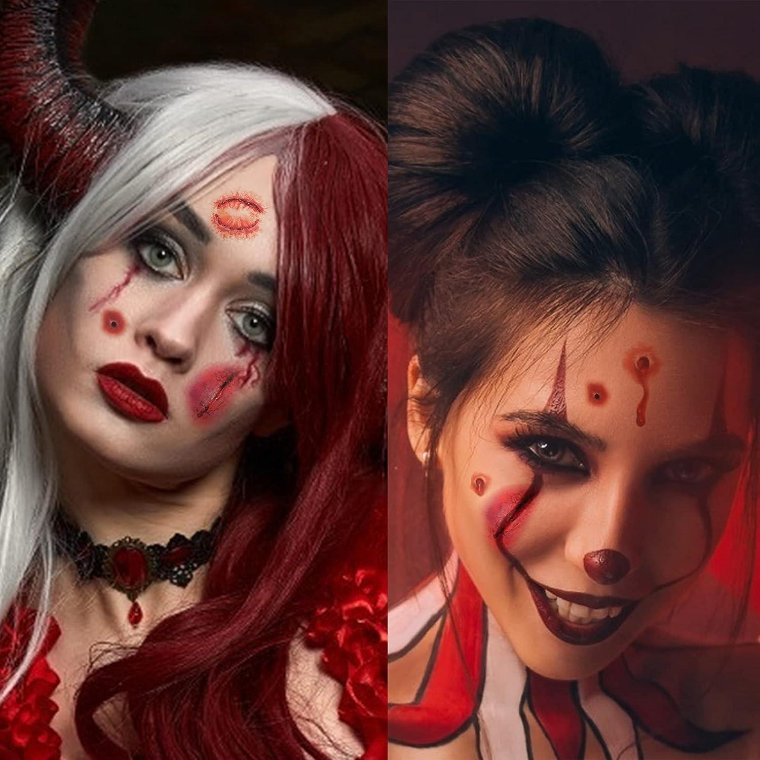 30 Sheets Halloween Zombie Temporary Tattoos Waterproof Fake Scars