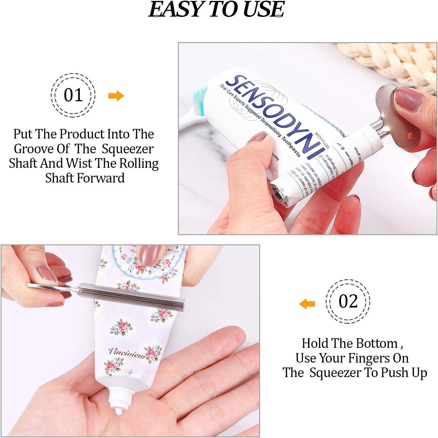 6 Pack Metal Toothpaste Squeezer Stainless Steel Tube Key Roller ...