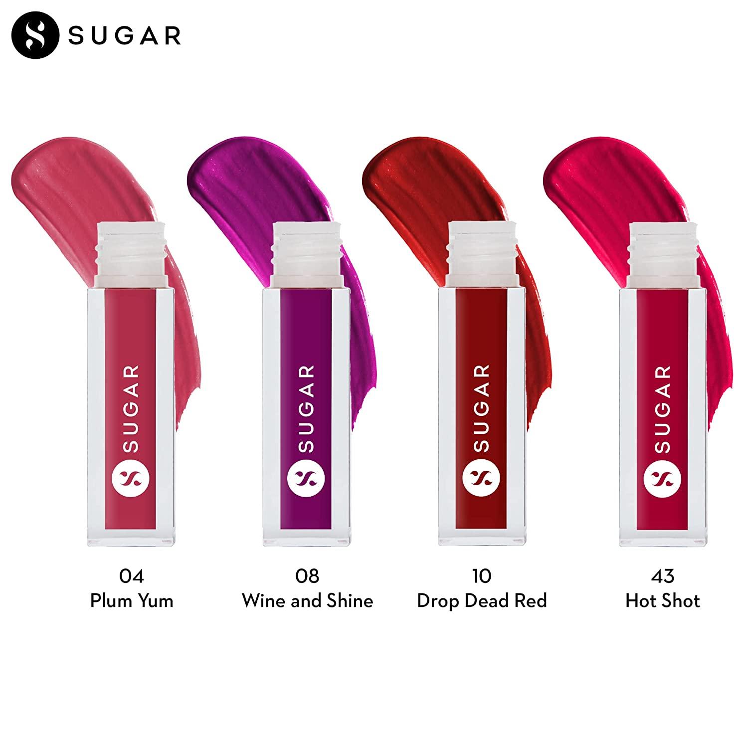 SUGAR Cosmetics Smudge Me Not Liquid Mini Lipstick Gift Set (Bold)