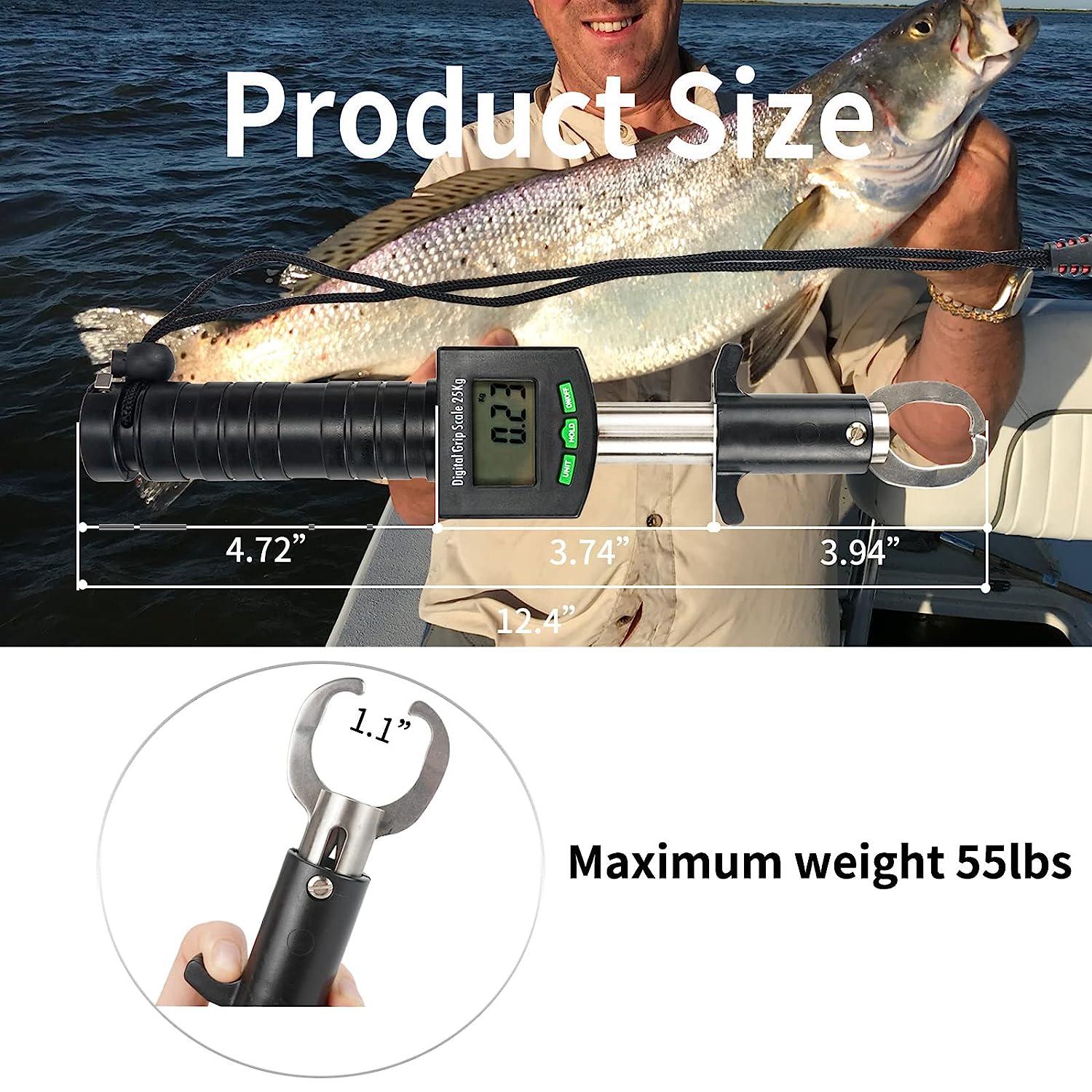 MAVRICMANN Fish Scale, Fish Gripper with Digital Scale, Waterproof Fish Lip  Gripper with Measuring Tape, Fishing Gifts for Men