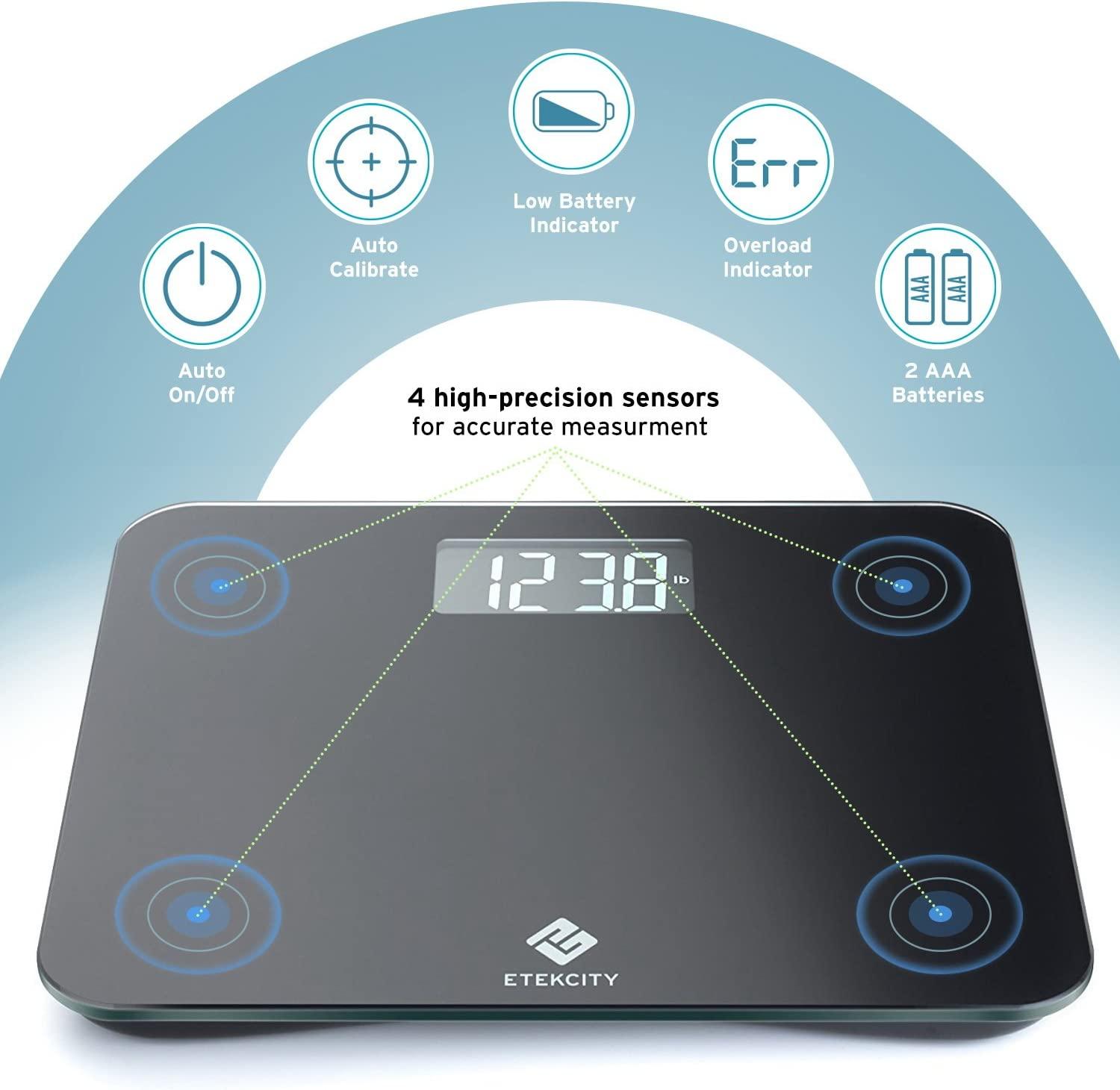 Etekcity High Precision Digital Body Weight Bathroom Scale with
