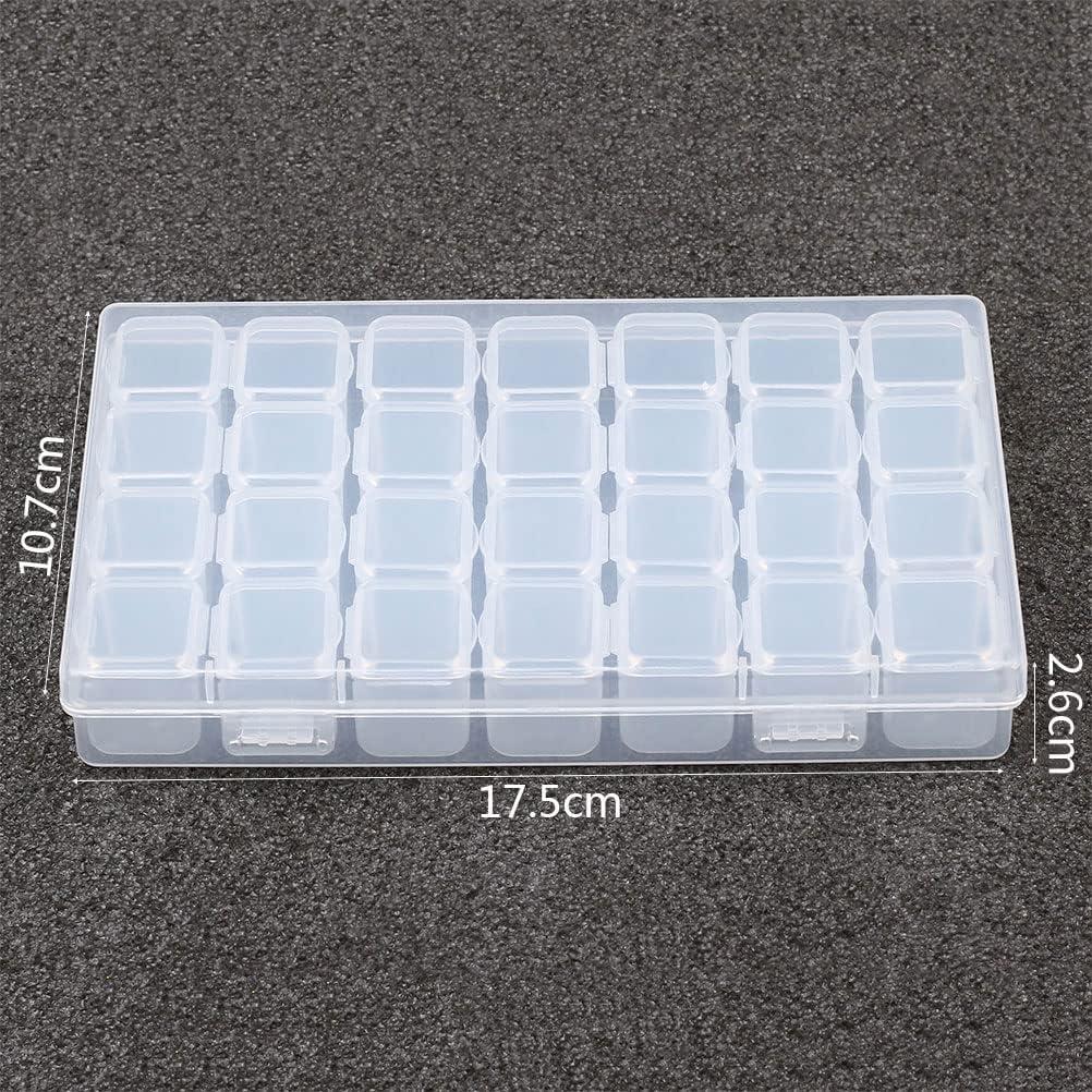 Siming Transparent Sorting Box - 28 Compartments Removable Bead Storage ...