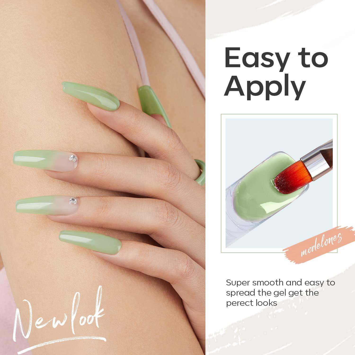 Glossy Pastel Green Studded : Best press on nails in India – The  NailzStation