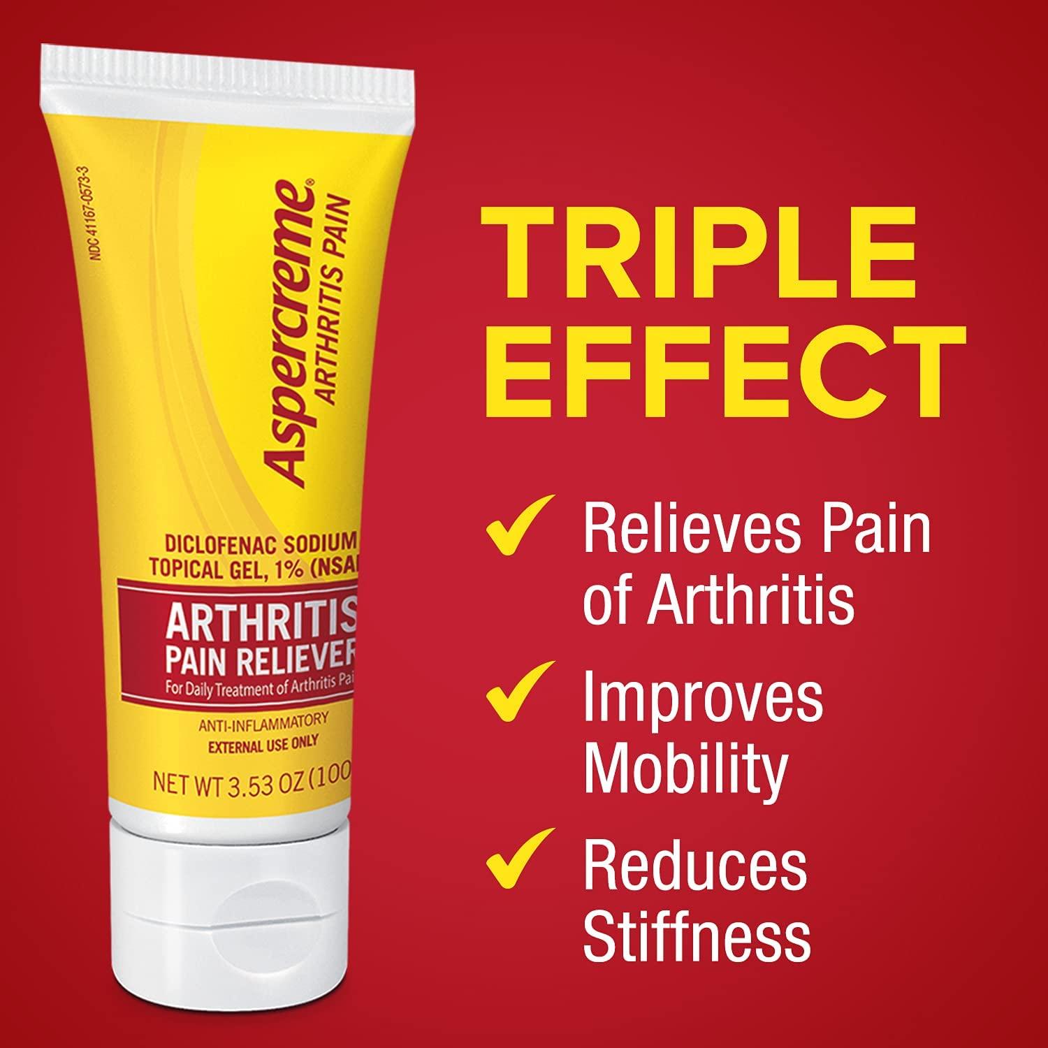 Aspercreme Arthritis Pain Relief Gel 100g, Prescription Strength Nonsteroidal Antiinflammatory