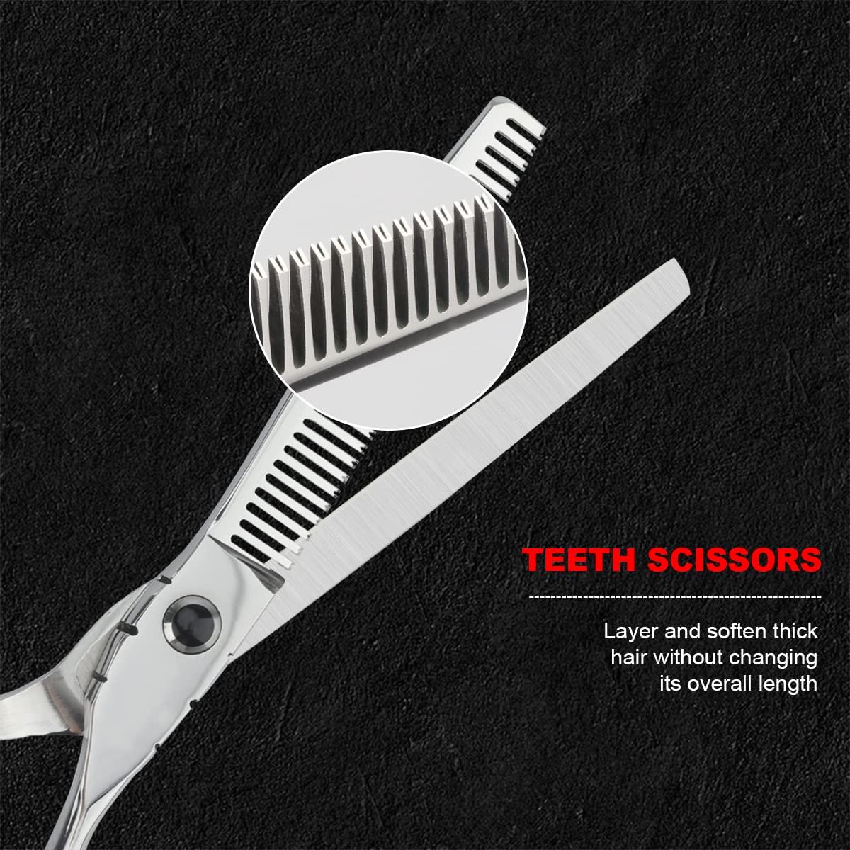 Hair Cutting Scissors Thinning Shears Kit,6.5 inch Professional Haircut