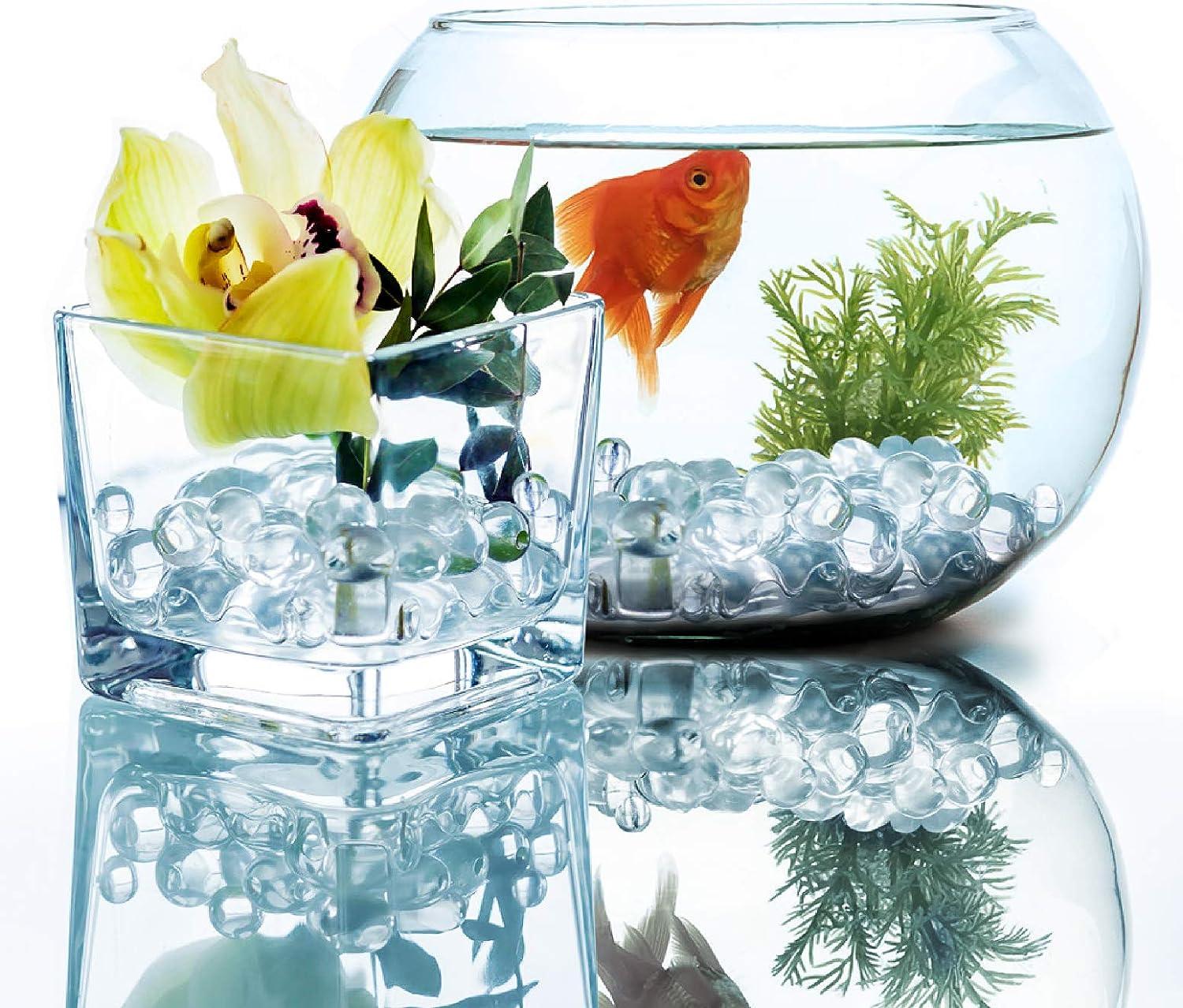 Galashield Clear Glass Marbles for Vases 500 Pieces Bulk Round