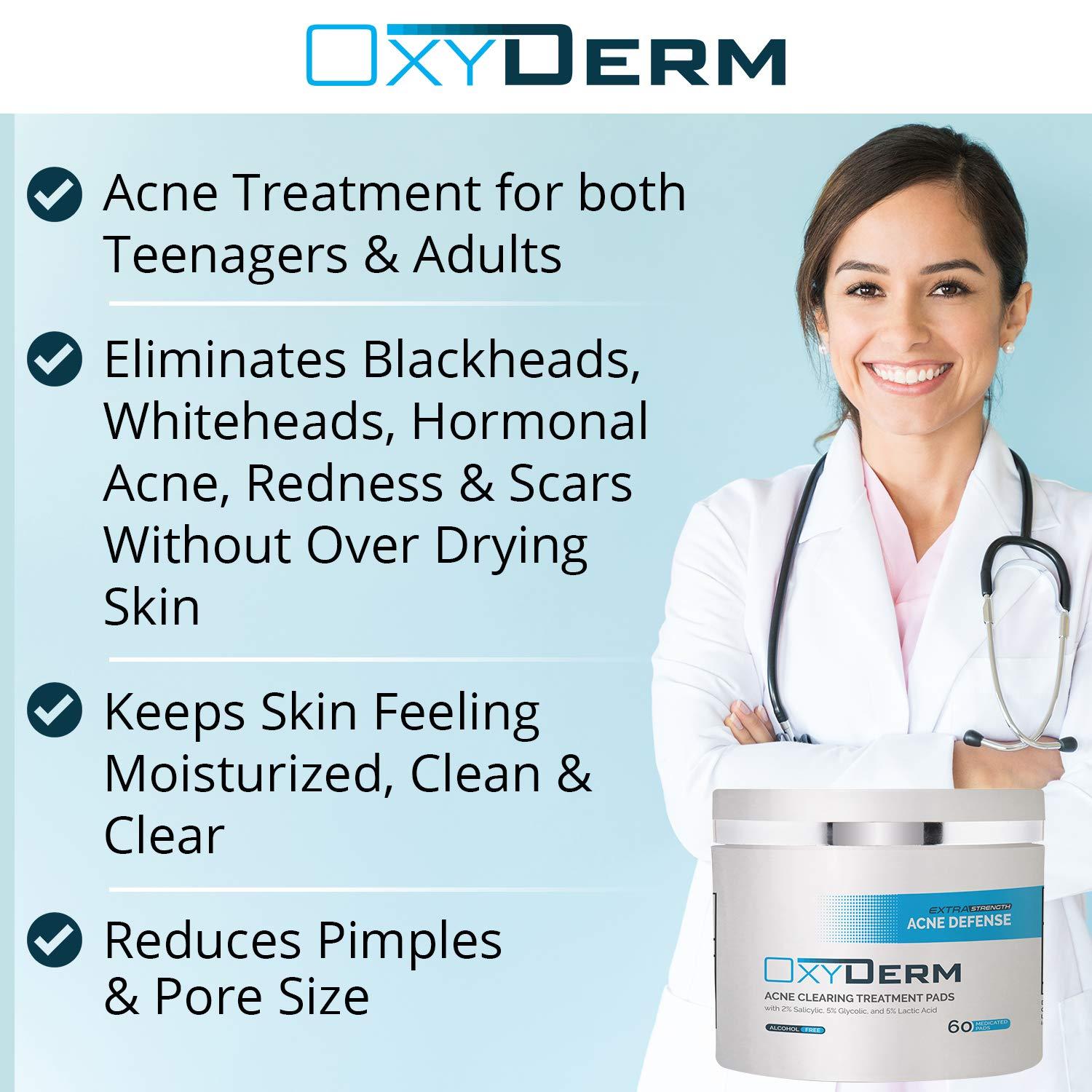 Acne Clearing Treatment Pads Exfoliating Peel Pads, Eliminates Acne