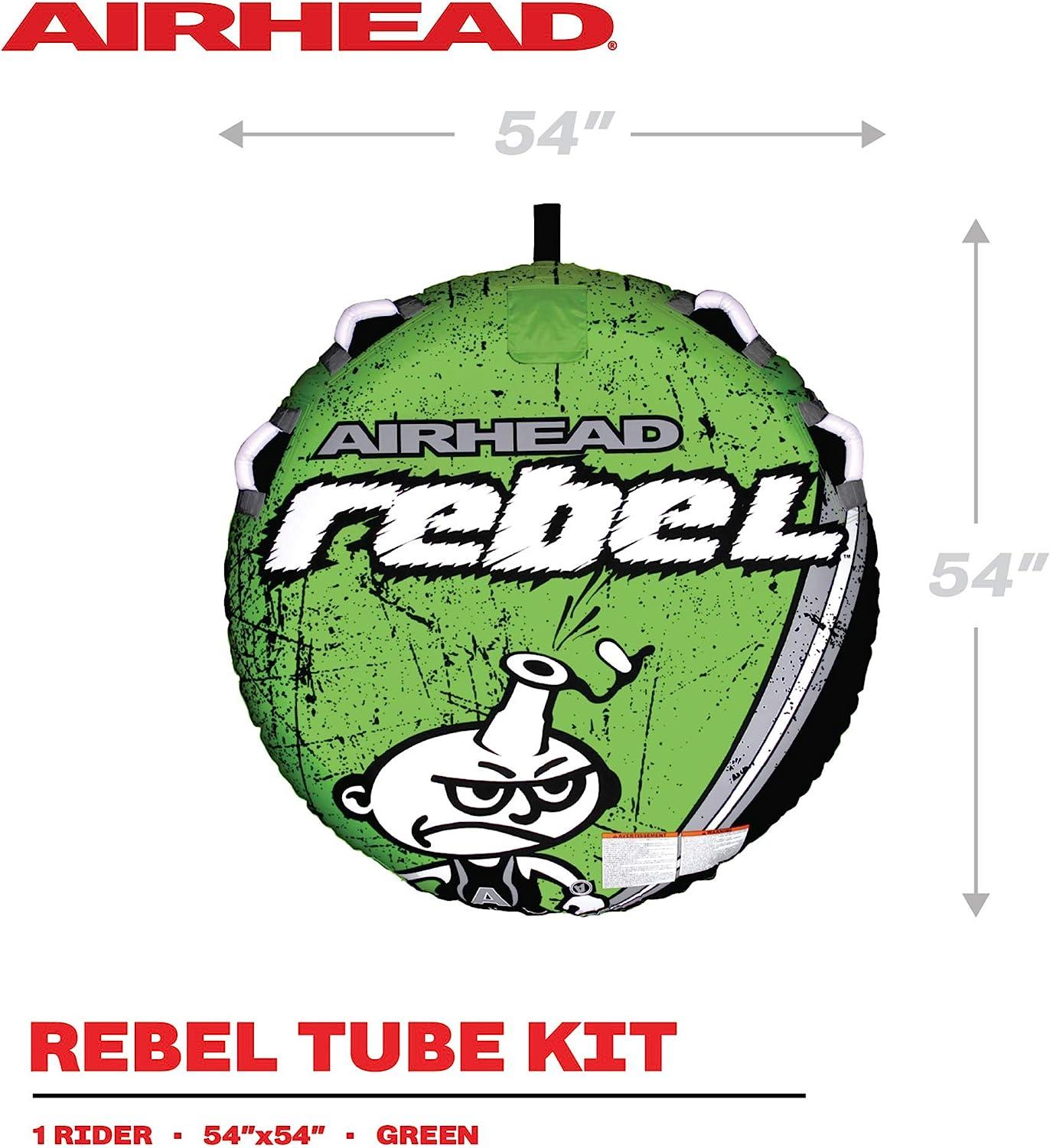 Airhead Rebel 1 Rider Towable Tube Kit with Rope and Pump Buy Now