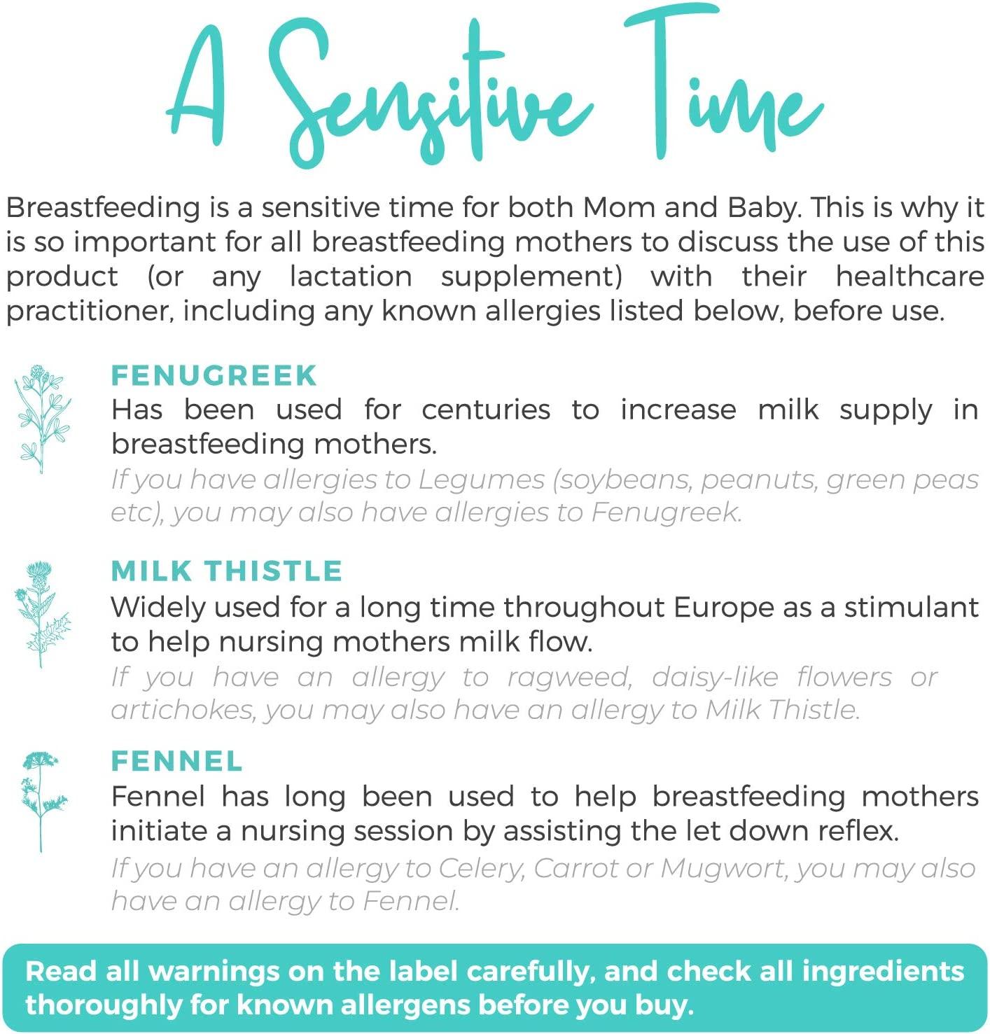 Organic Lactation Supplement Increase Milk Supply with Herbal Breastfeeding Support Aid for