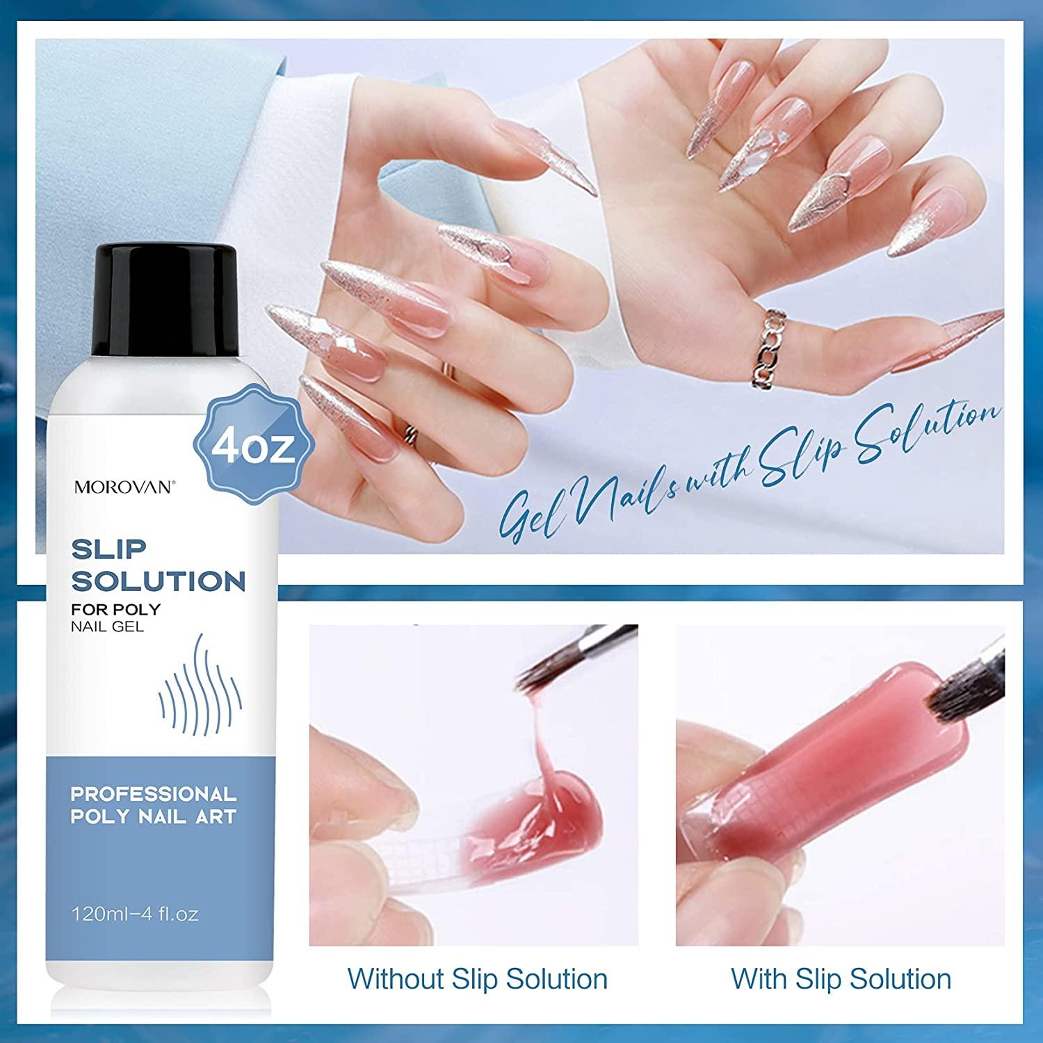 Morovan Poly Gel Slip Solution 120ml Extension Nail Liquid Slip