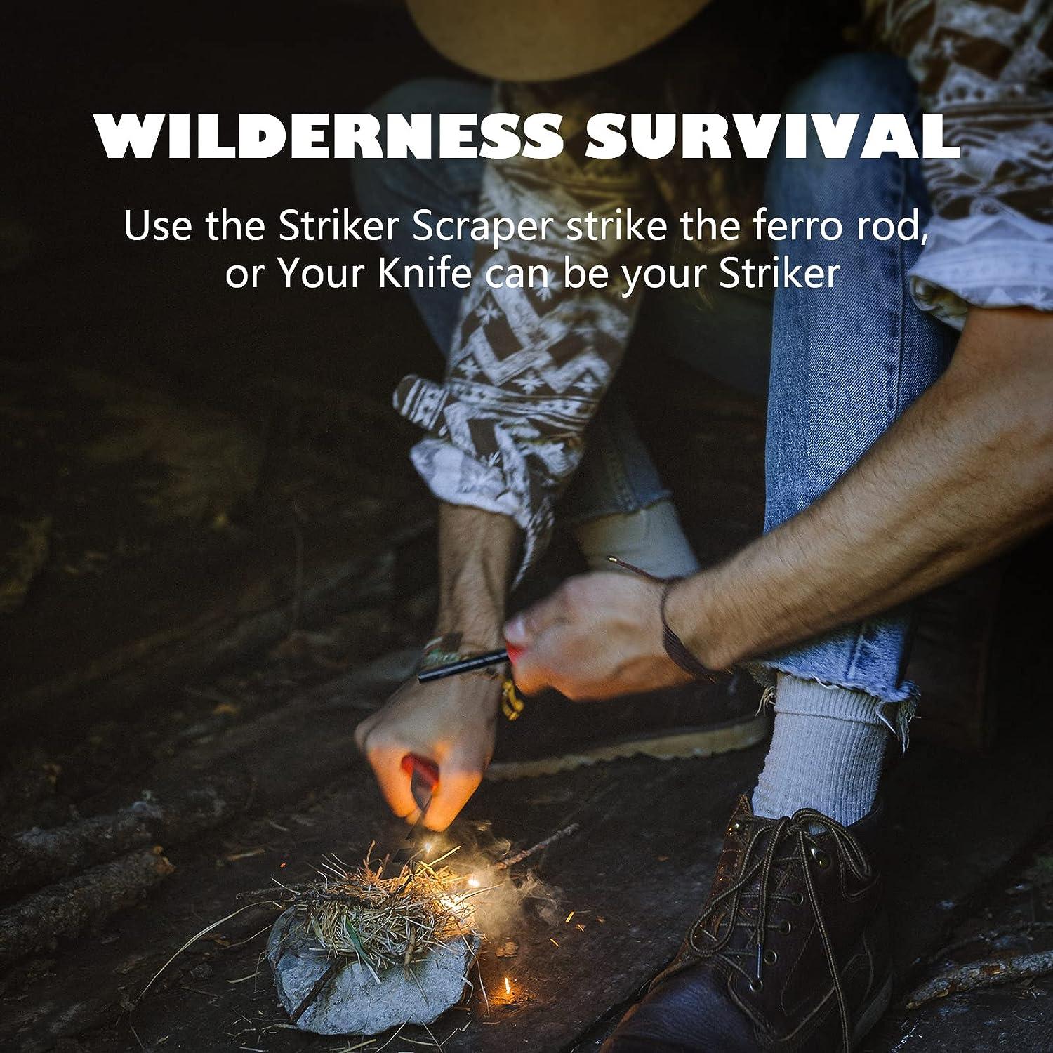 WILDAIR Ferro Rod Fire Starter Kit with Flint Striker and Magnesium ...