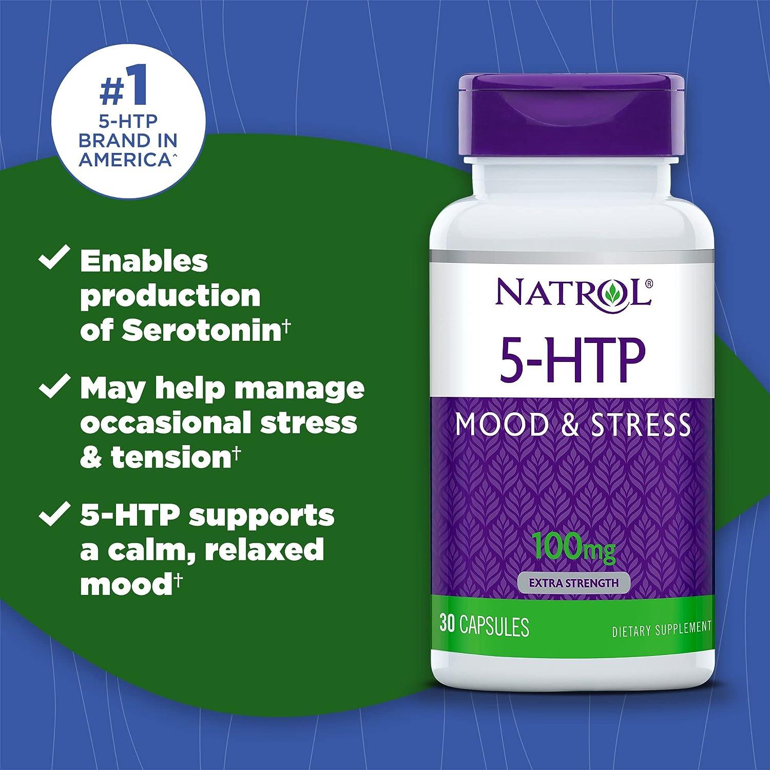 Natrol 5HTP Time Release Capsules Promotes Calm & Positive Mood
