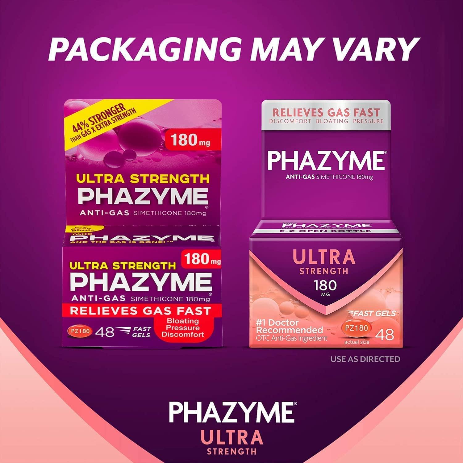 Phazyme Ultra Strength AntiGas & Softgels (48 Count (Pack of 2), Ultra