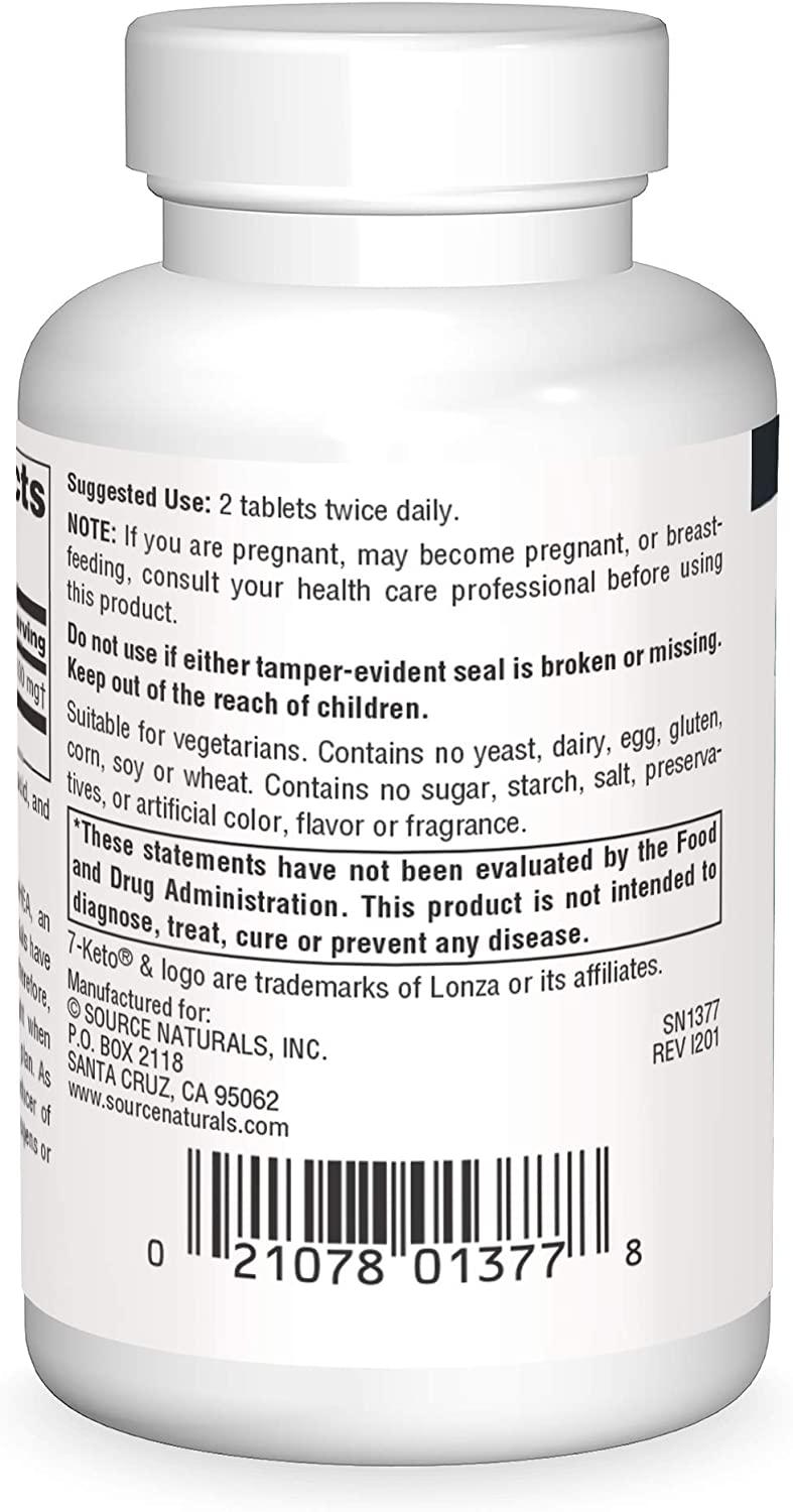 Source Naturals 7Keto DHEA Metabolite 50 mg 60 Tablets