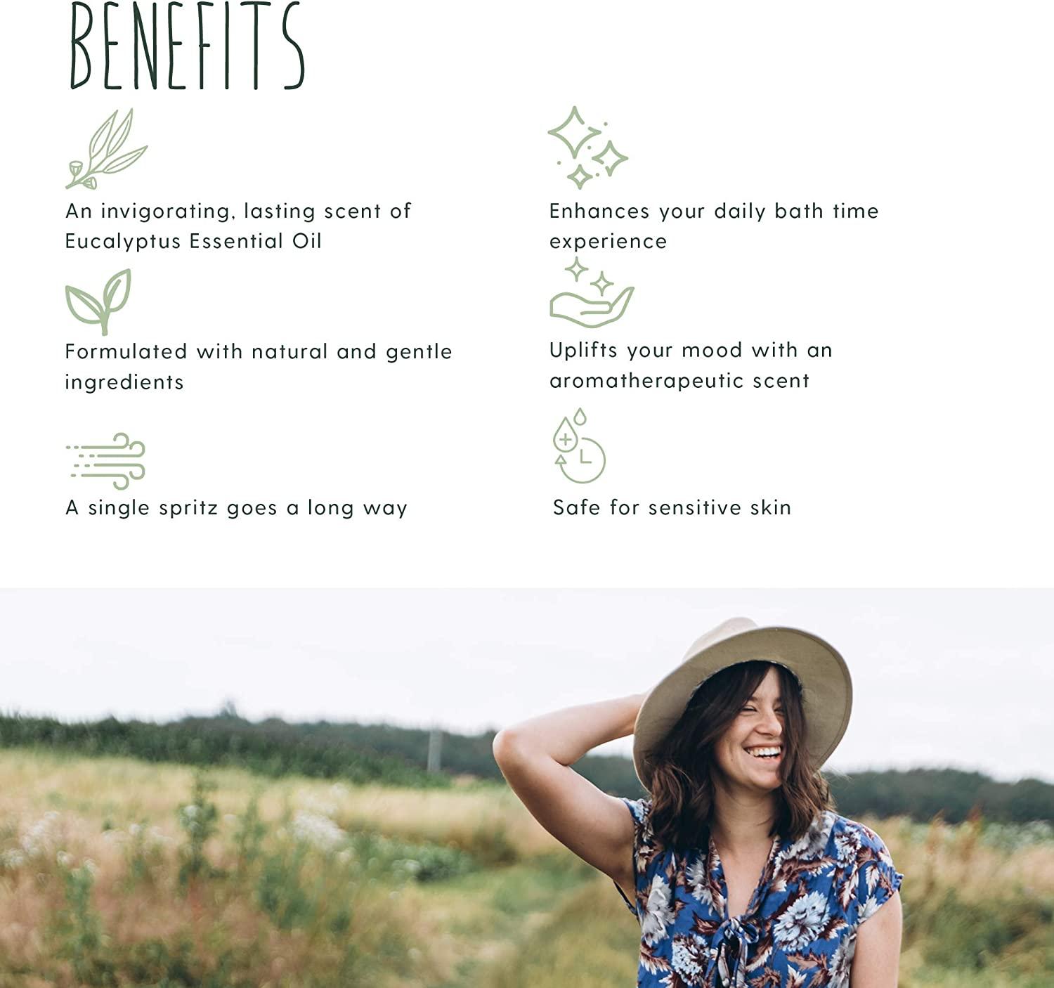 Eucalyptus Aromatherapy Shower Spray, Relaxing Aromatherapy Shower Mist