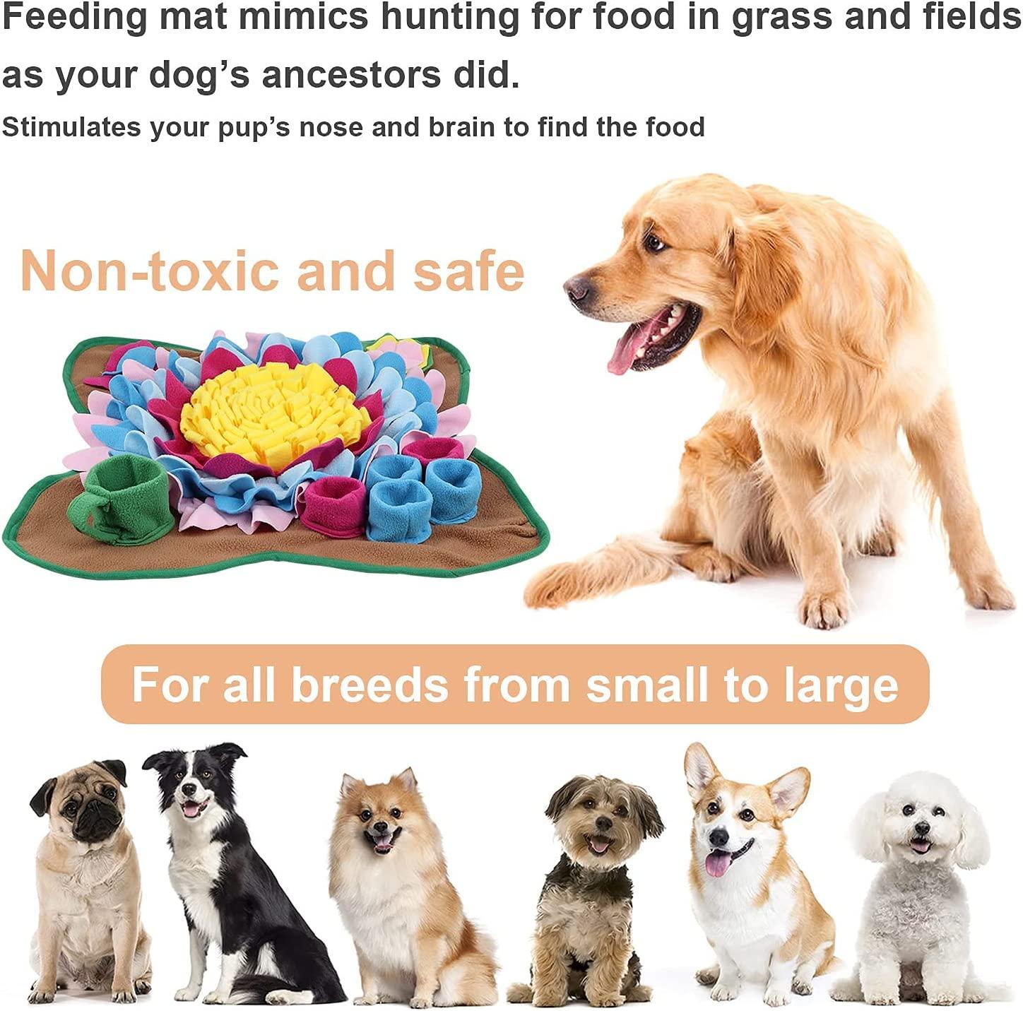 Pet Snuffle Mat for Dogs Interactive Feed Game Sunflower Suction Cups Dog  Treats Feeding Mat with Puzzles Encourages Natural Foraging Skills