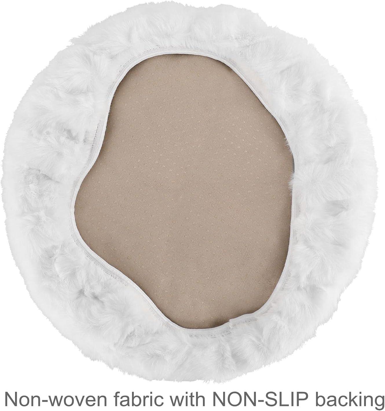 Toilet Lid Cover With Elastic All Around ,Soft Plush Fabric Cover