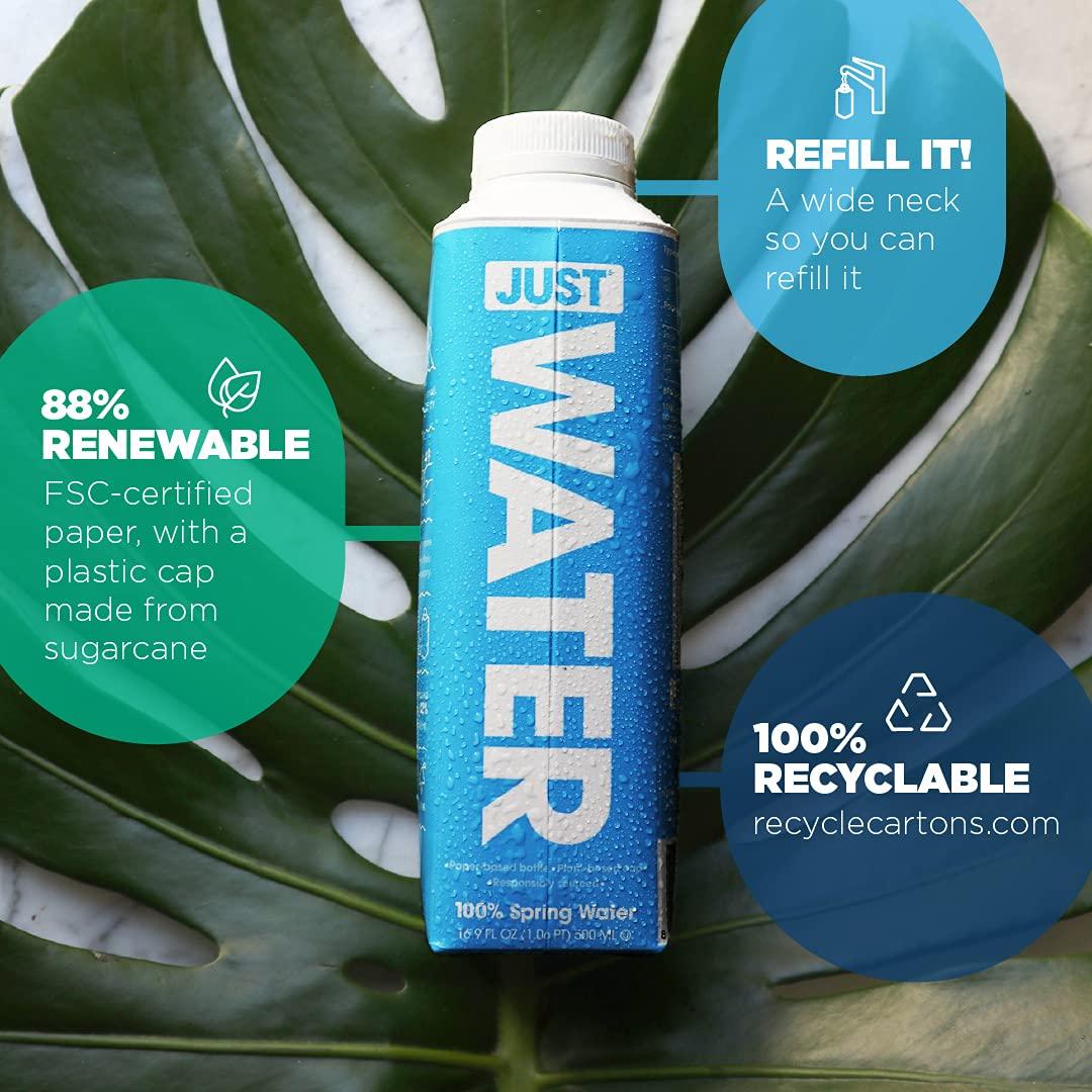 JUST Water  100% Natural Spring Water in a Plant-Based Carton – JUST WATER