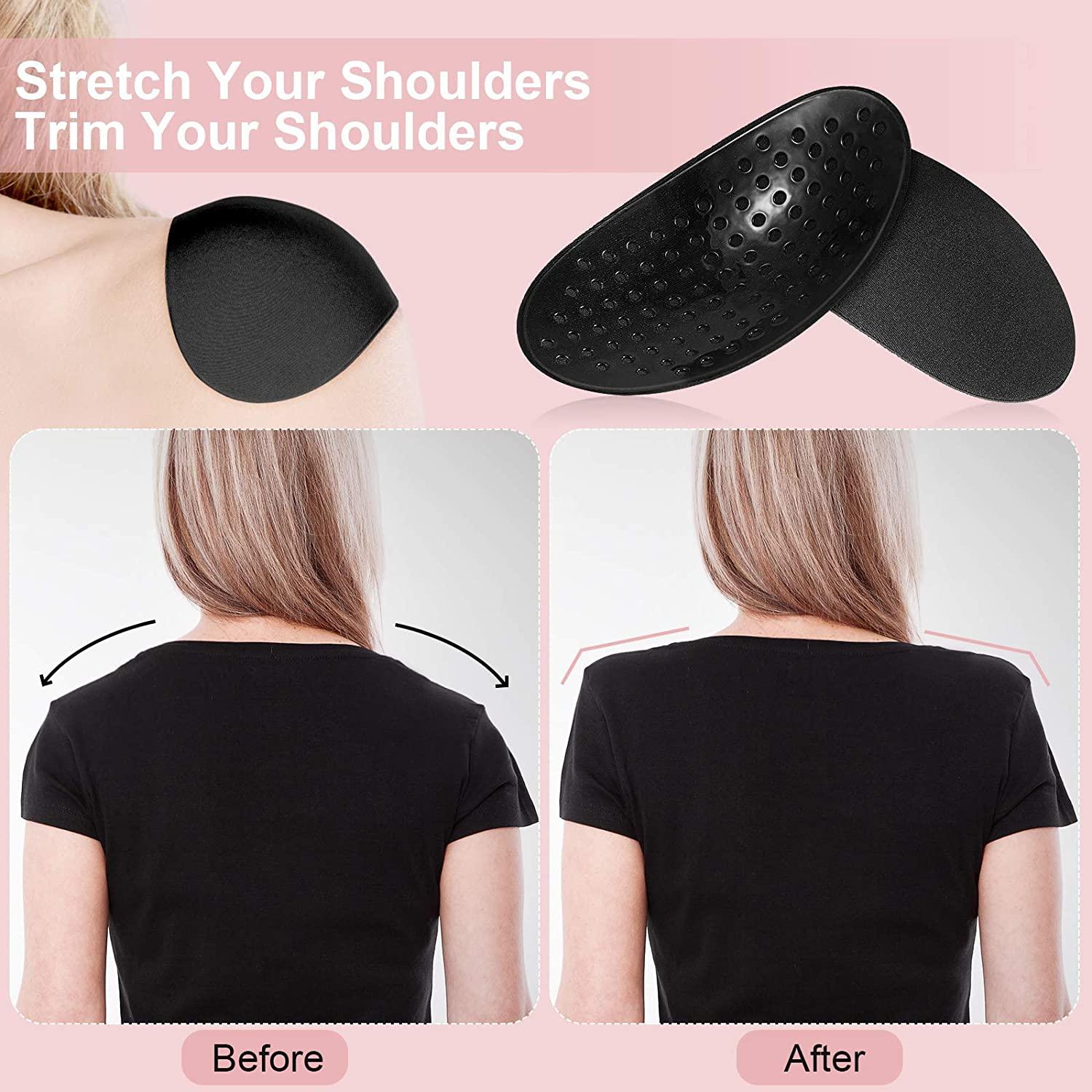 4 Pairs Shoulder Push-up Pads Soft Silicone Adhesive Shoulder Pads  Anti-Slip Enhancer Shoulder Pads for Women (Black, Flesh Color,  Transparent, Transparent Flesh Color)