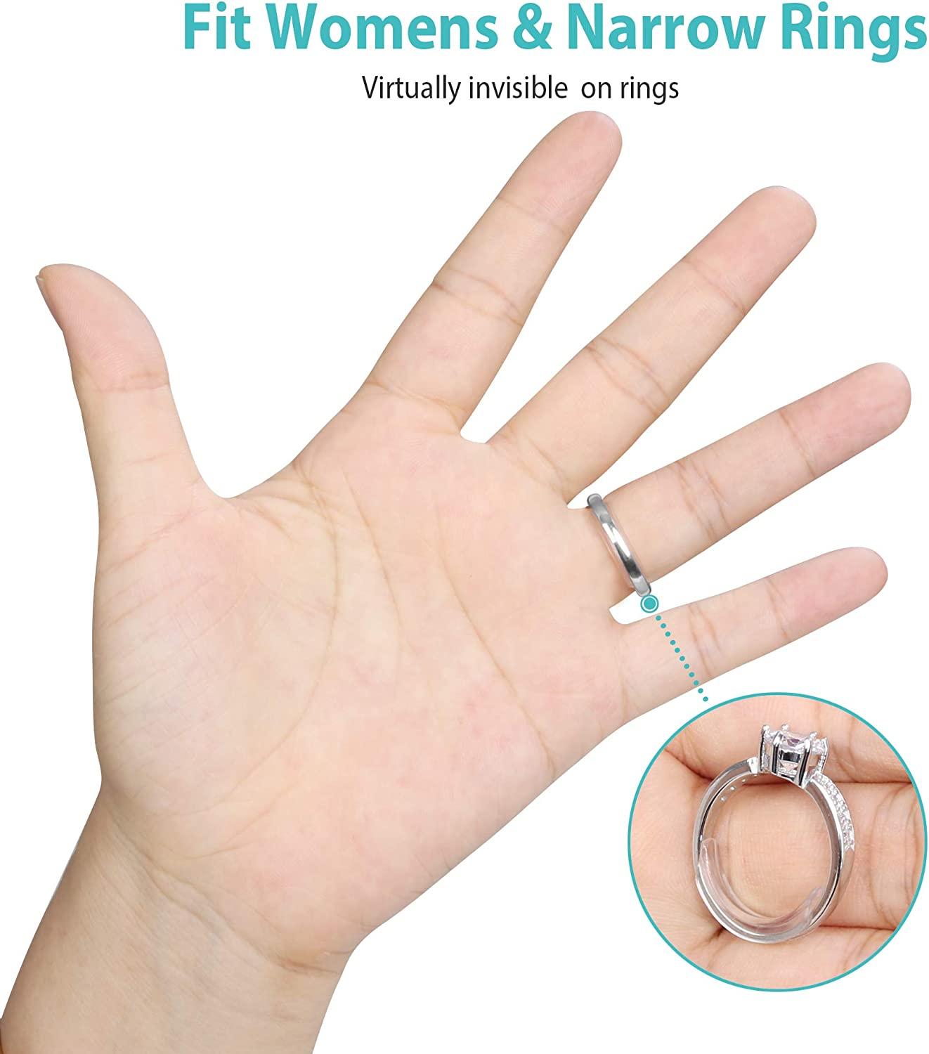 Invisible Ring Size Adjuster for Loose Rings Ring Adjuster Sizer Fit Any  Rings Ring Guard Spacer (Clip-ON, 8 PCS)