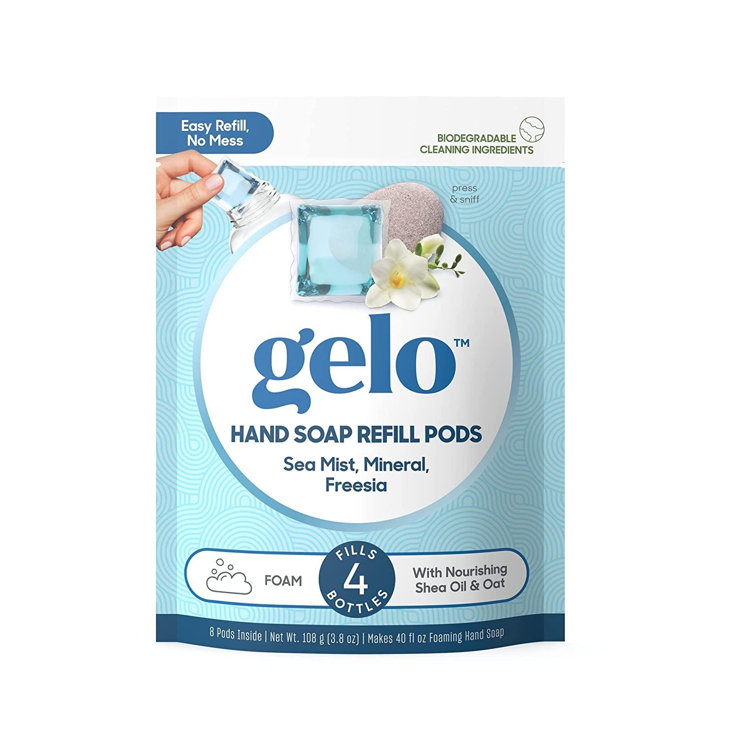Gelo Foaming Hand Soap Refill Pods EcoFriendly 40oz (Sea Mist