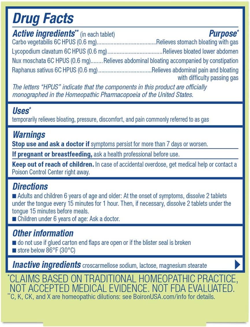 Boiron Gasalia Tablets for Gas Relief, 60 tablets