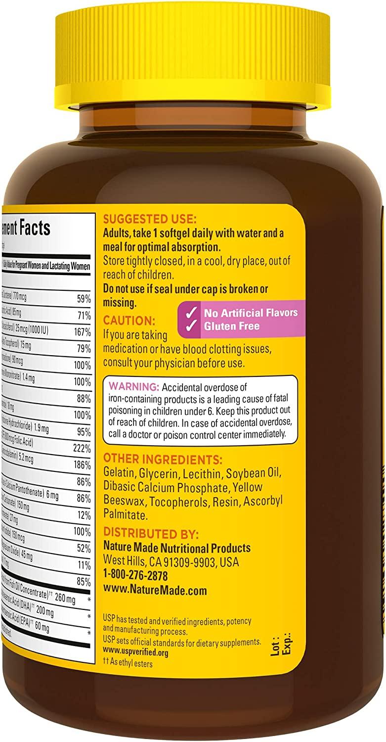 Nature Made Prenatal Vitamins With Dha Nutrition Facts Besto Blog