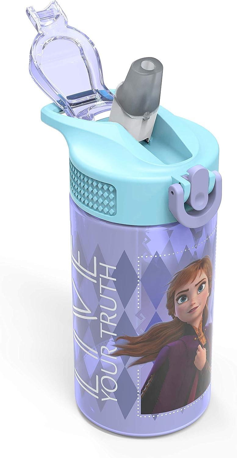Disney Frozen 2 Kids Water Drinking Bottle, Made of Plastic, Leak-Proo –