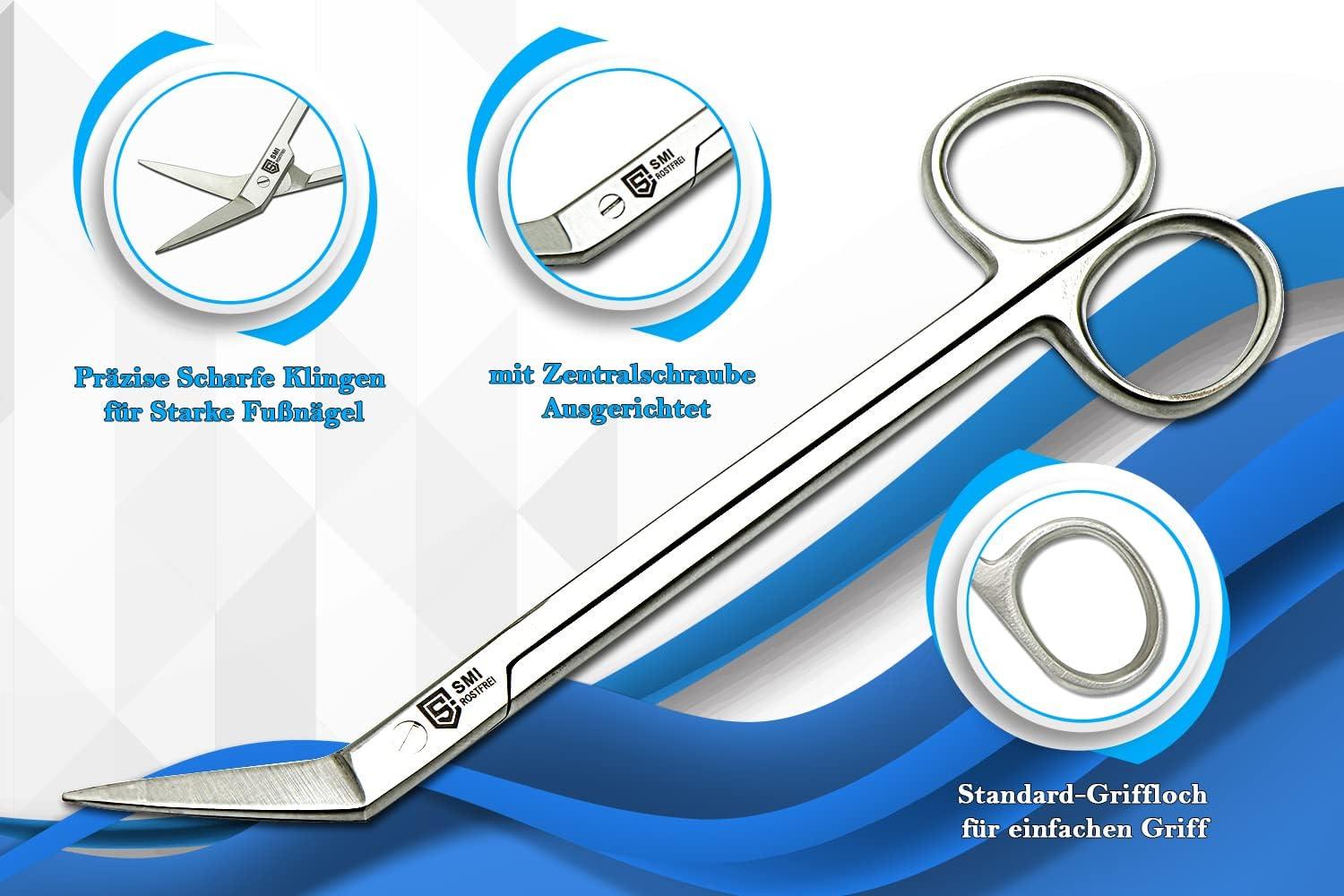 SMI 15,8 cm Long Handle Toenail Scissors for Seniors Podiatrist Nail