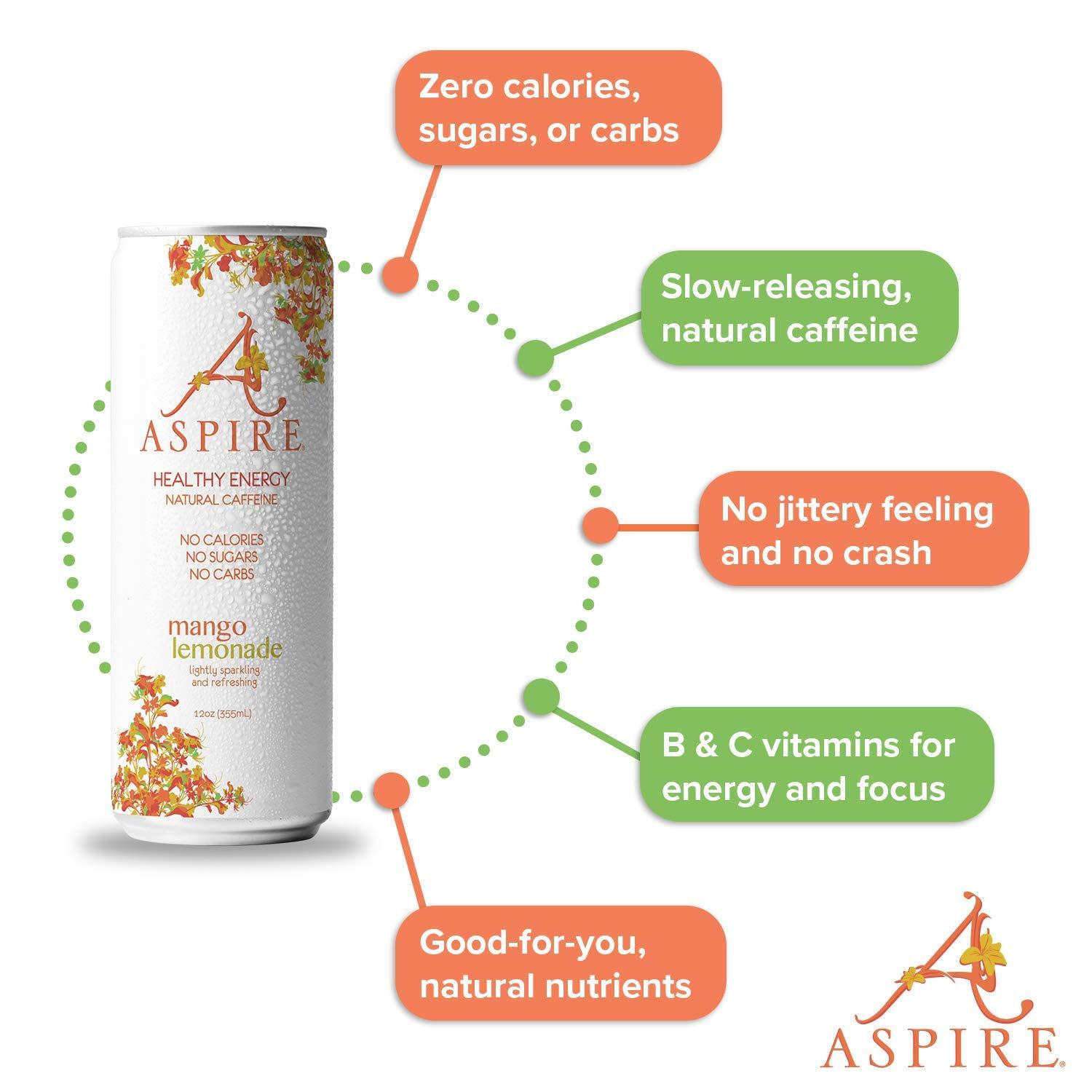 Aspire Healthy Energy, Calorie Burning, Zero Calorie, Zero Sugar Drink