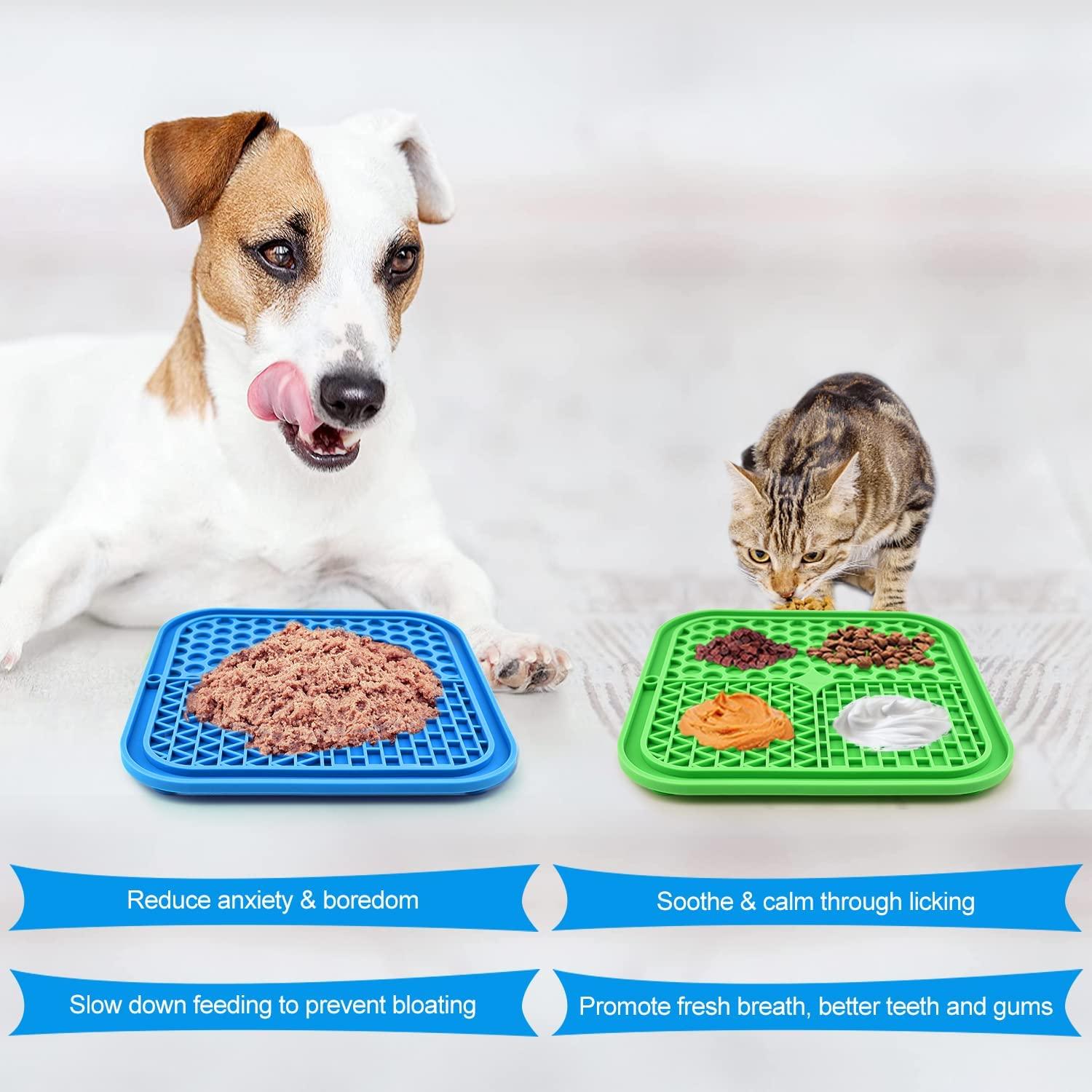 CIICII Dog Lick Mat for Dogs Crate, 2 in 1 Dog Slow Feeder Treat Mat (Large